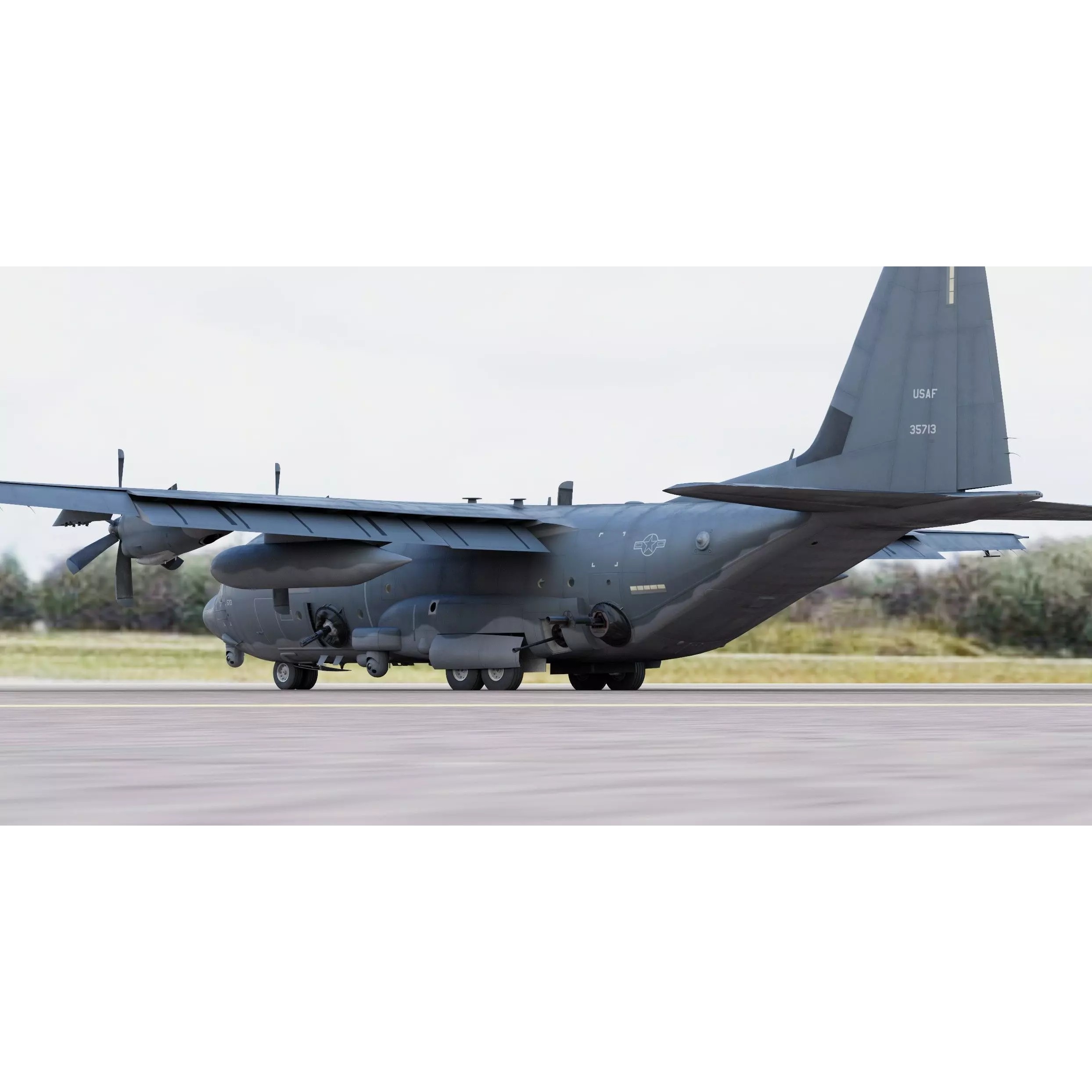 Lockheed Martin AC-130J Ghostrider - Game-Ready 3D Model - View 8
