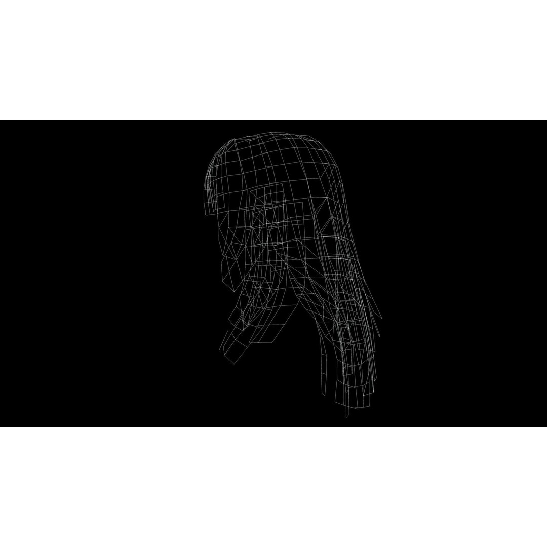 Layered Female Hair 3D Model – Low Poly Realistic Hair, FBX, OBJ - View 13