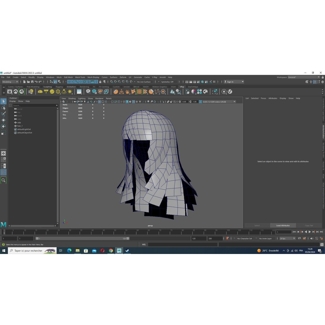 Layered Female Hair 3D Model – Low Poly Realistic Hair, FBX, OBJ - View 15
