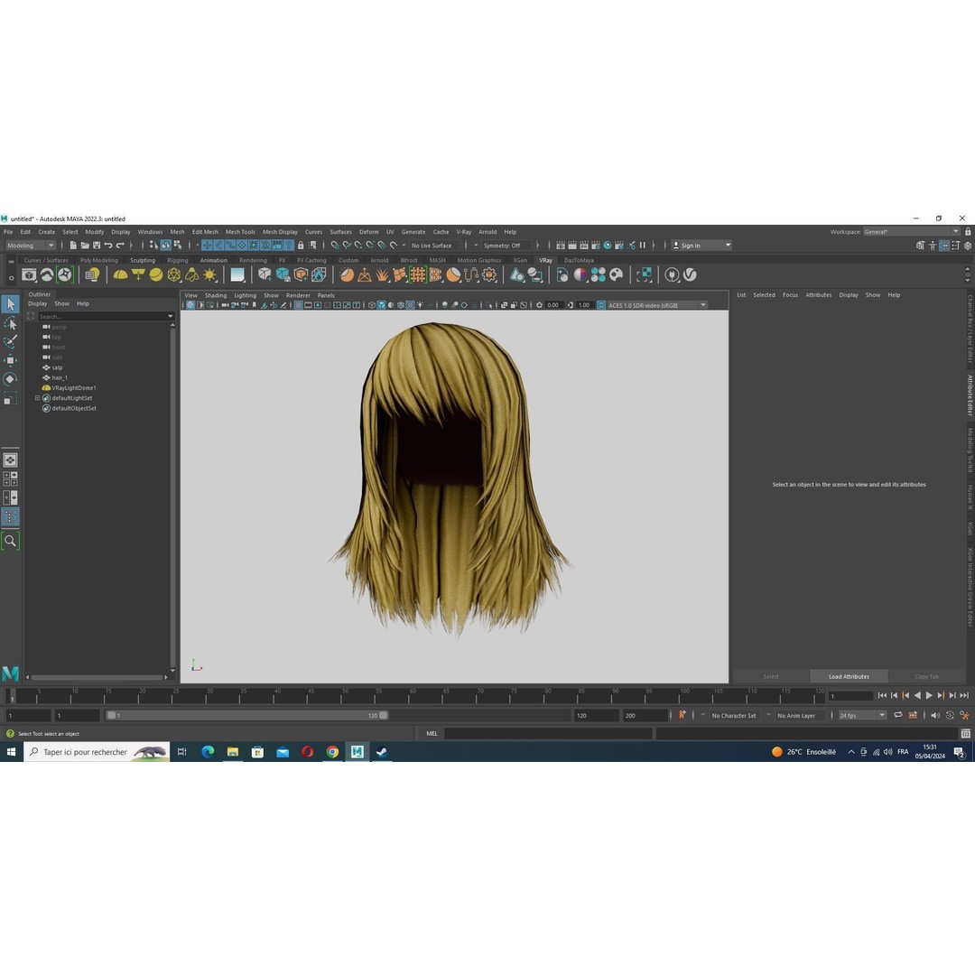 Layered Female Hair 3D Model – Low Poly Realistic Hair, FBX, OBJ - View 17