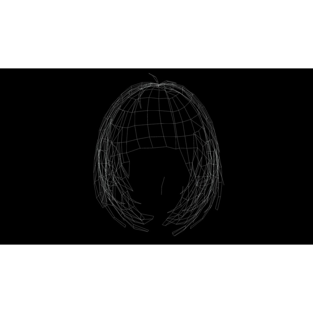 Classic Bob Hair 3D Model – Low Poly Female Hairstyle, FBX & PBR - View 14