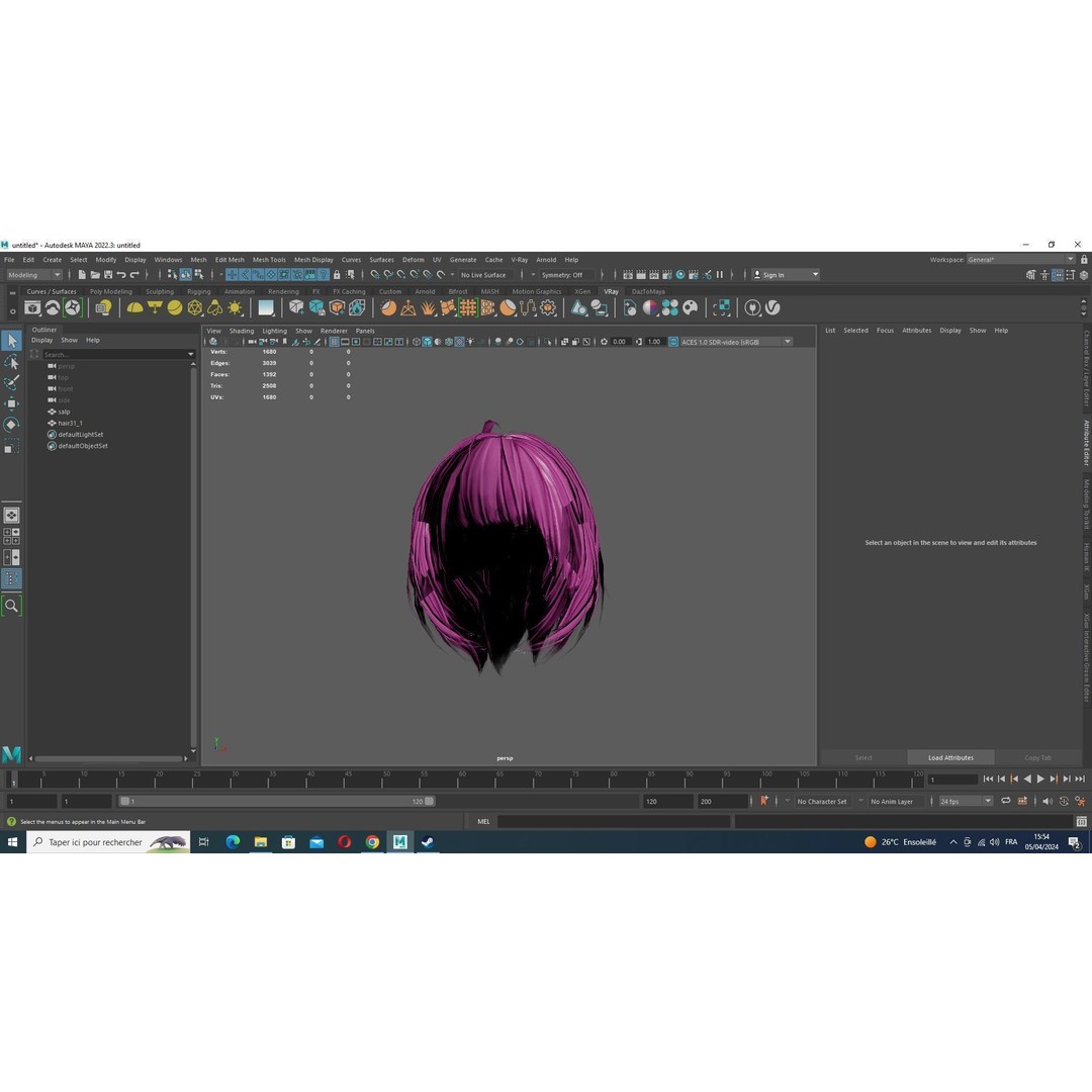 Classic Bob Hair 3D Model – Low Poly Female Hairstyle, FBX & PBR - View 17
