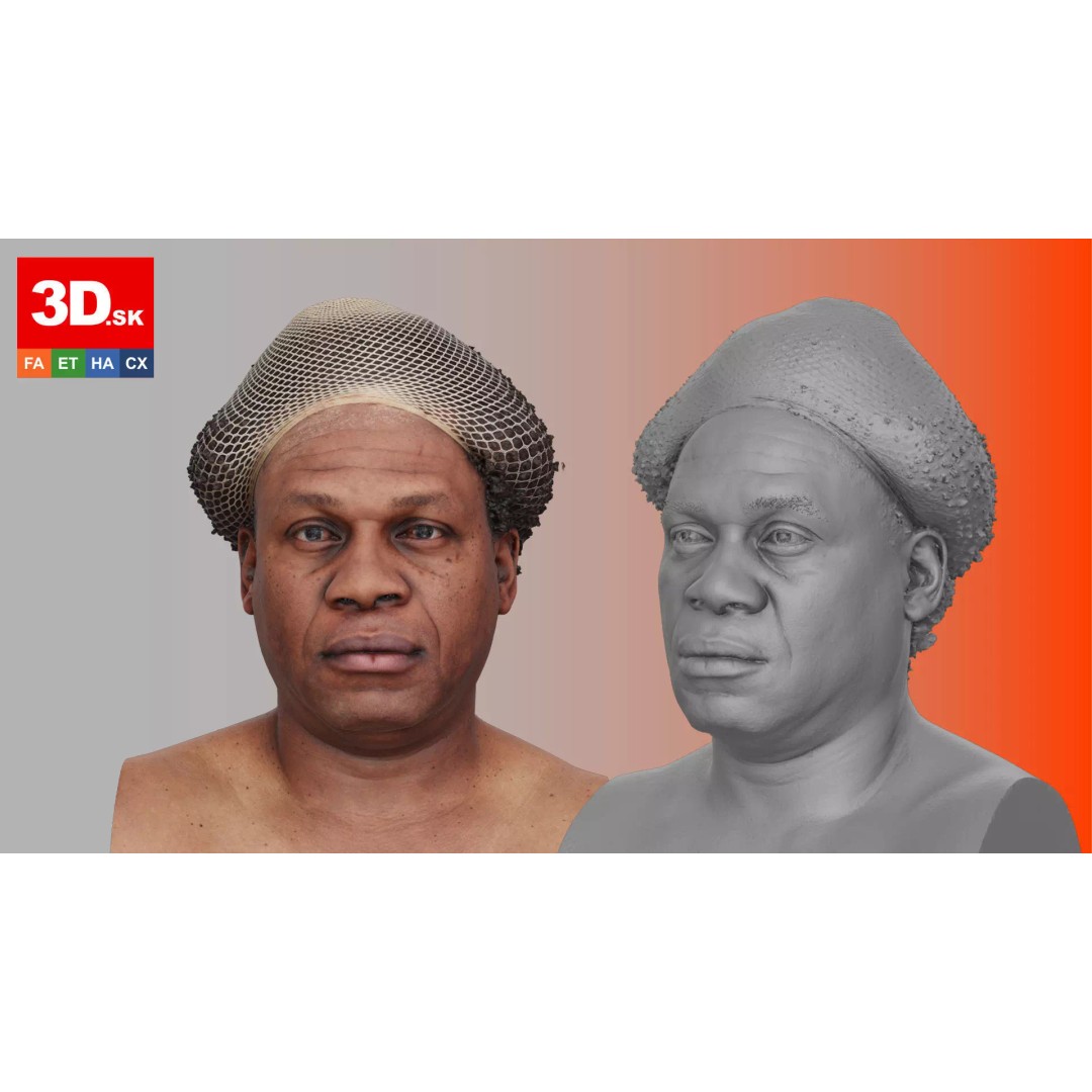 Anderius Mosley 3D Model – Realistic Raw Human Head Scan, OBJ - View 2