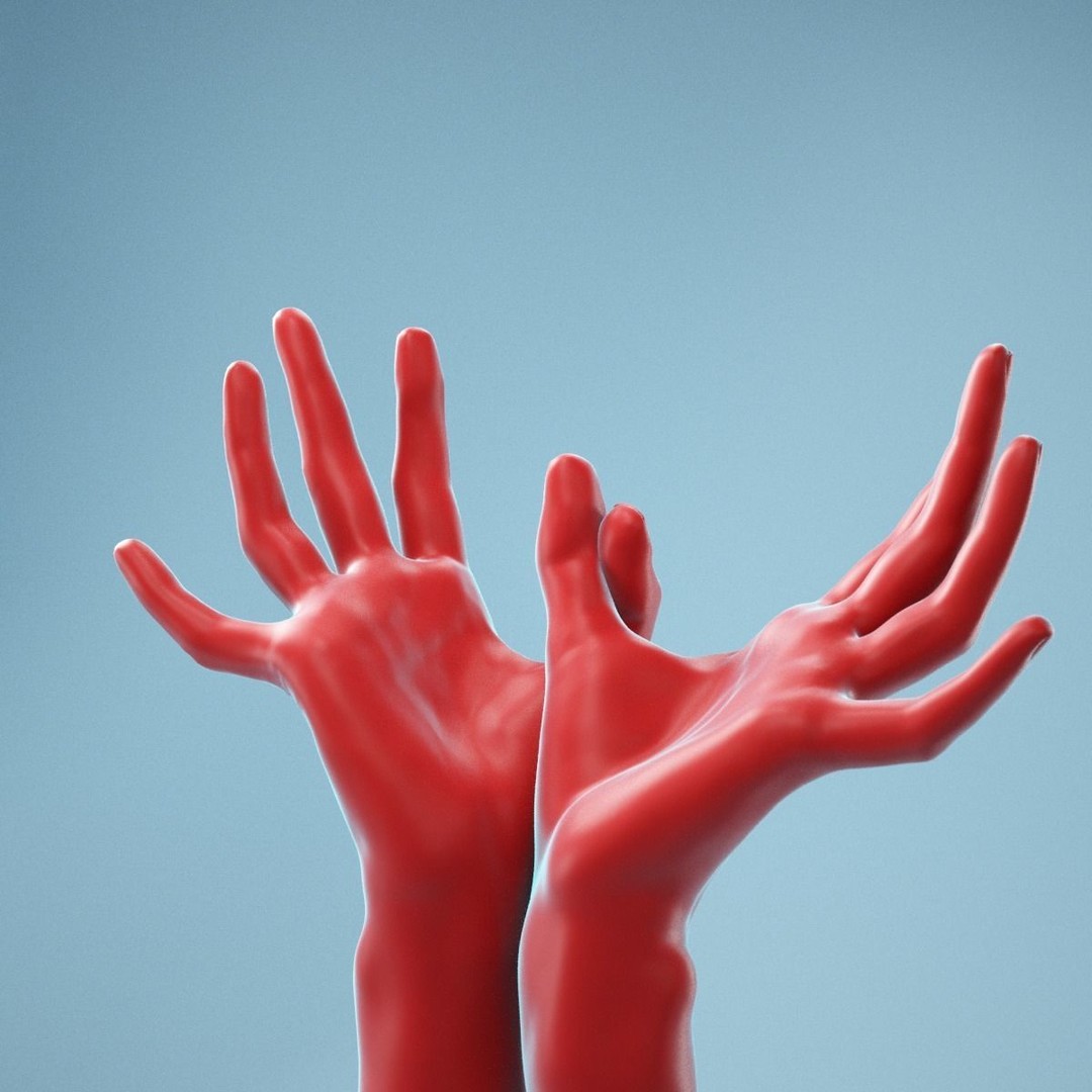 Realistic Hands 3D Model – High Poly Photogrammetry Asset, FBX, OBJ