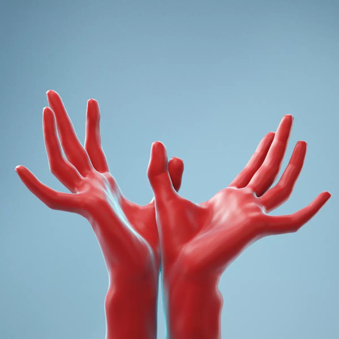Realistic Hands 3D Model – High Poly Photogrammetry Asset, FBX, OBJ - View 2
