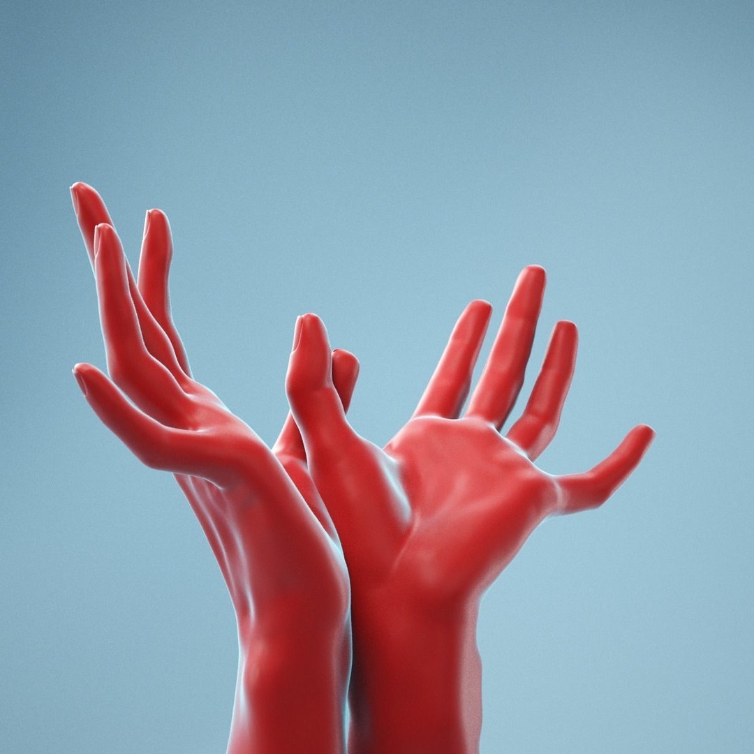 Realistic Hands 3D Model – High Poly Photogrammetry Asset, FBX, OBJ - View 3