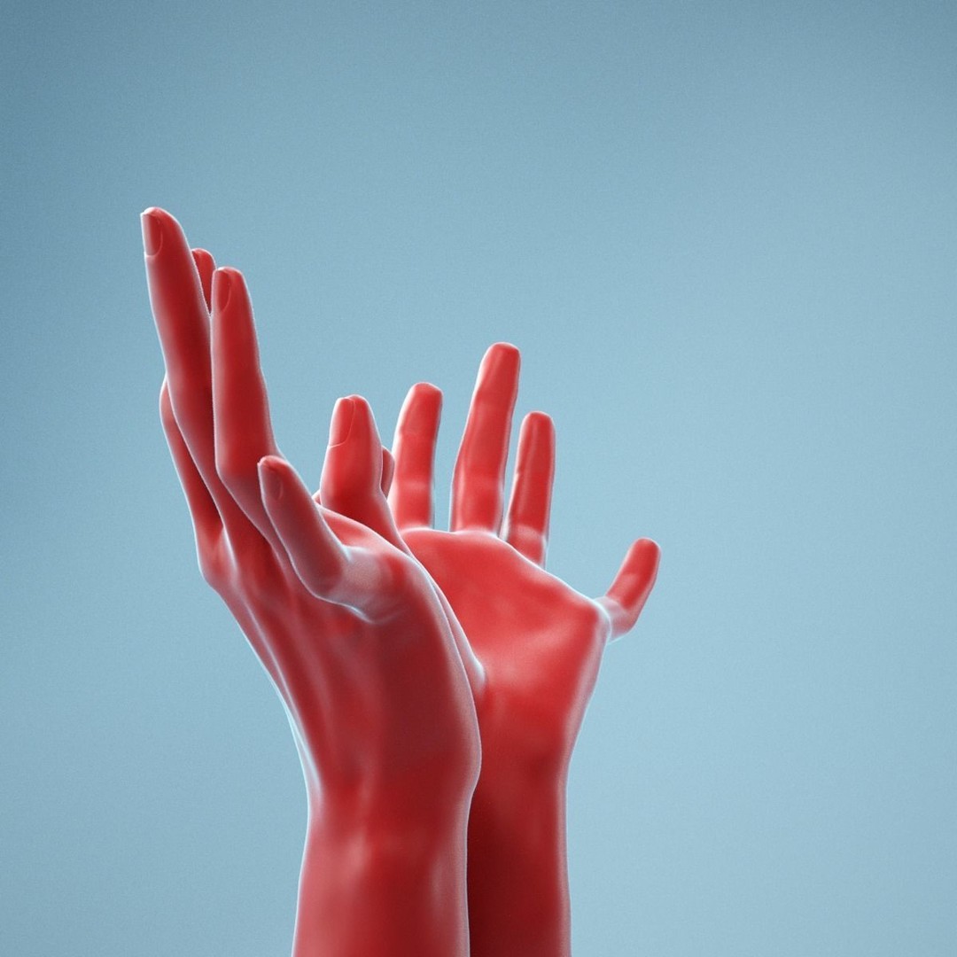 Realistic Hands 3D Model – High Poly Photogrammetry Asset, FBX, OBJ - View 4