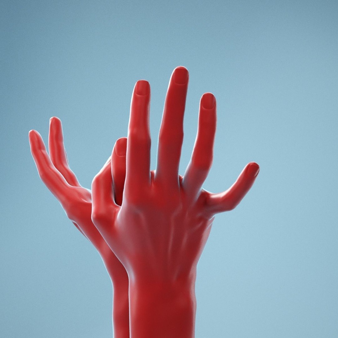 Realistic Hands 3D Model – High Poly Photogrammetry Asset, FBX, OBJ - View 6