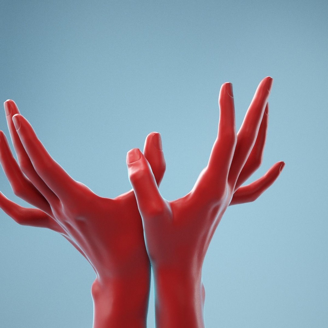 Realistic Hands 3D Model – High Poly Photogrammetry Asset, FBX, OBJ - View 8