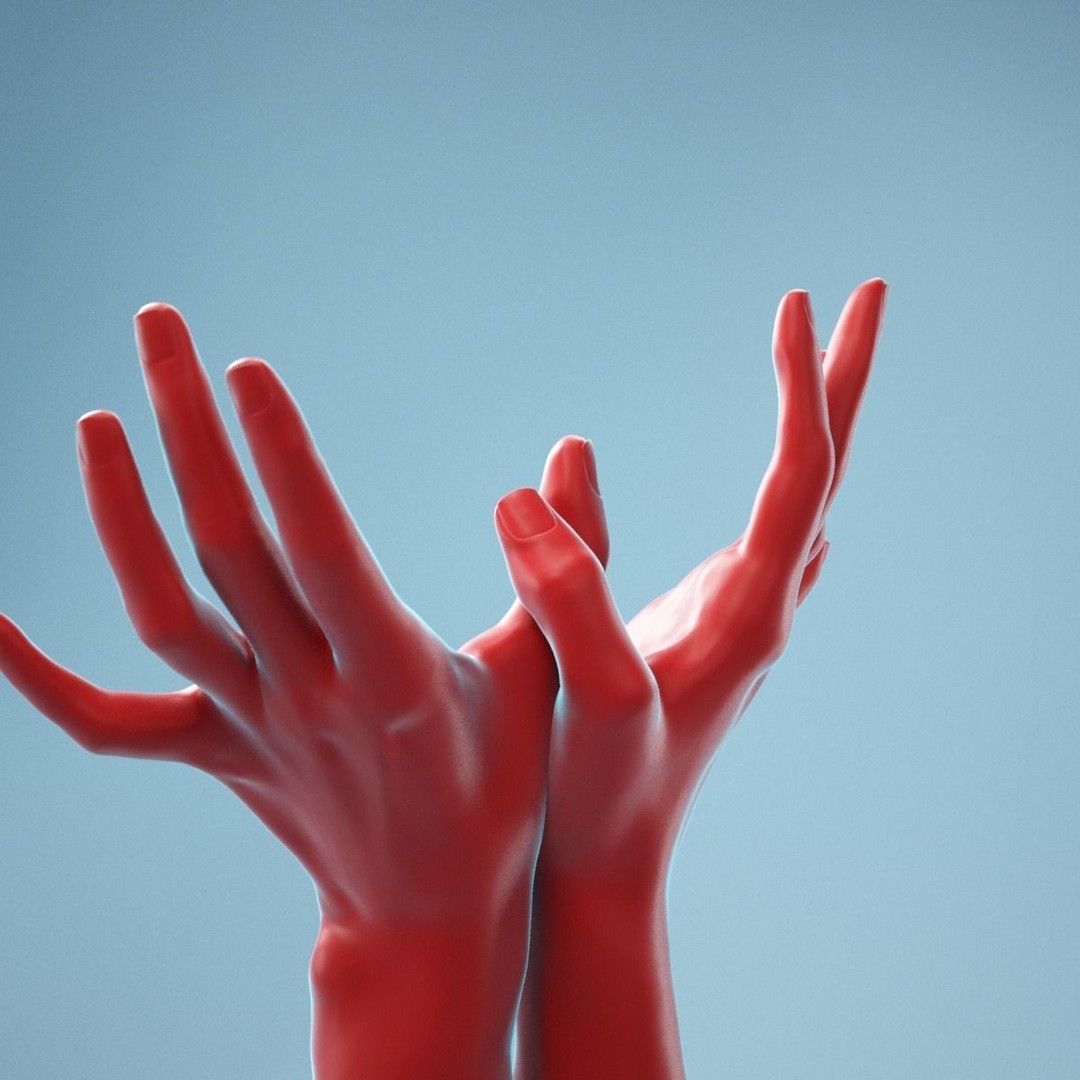 Realistic Hands 3D Model – High Poly Photogrammetry Asset, FBX, OBJ - View 9