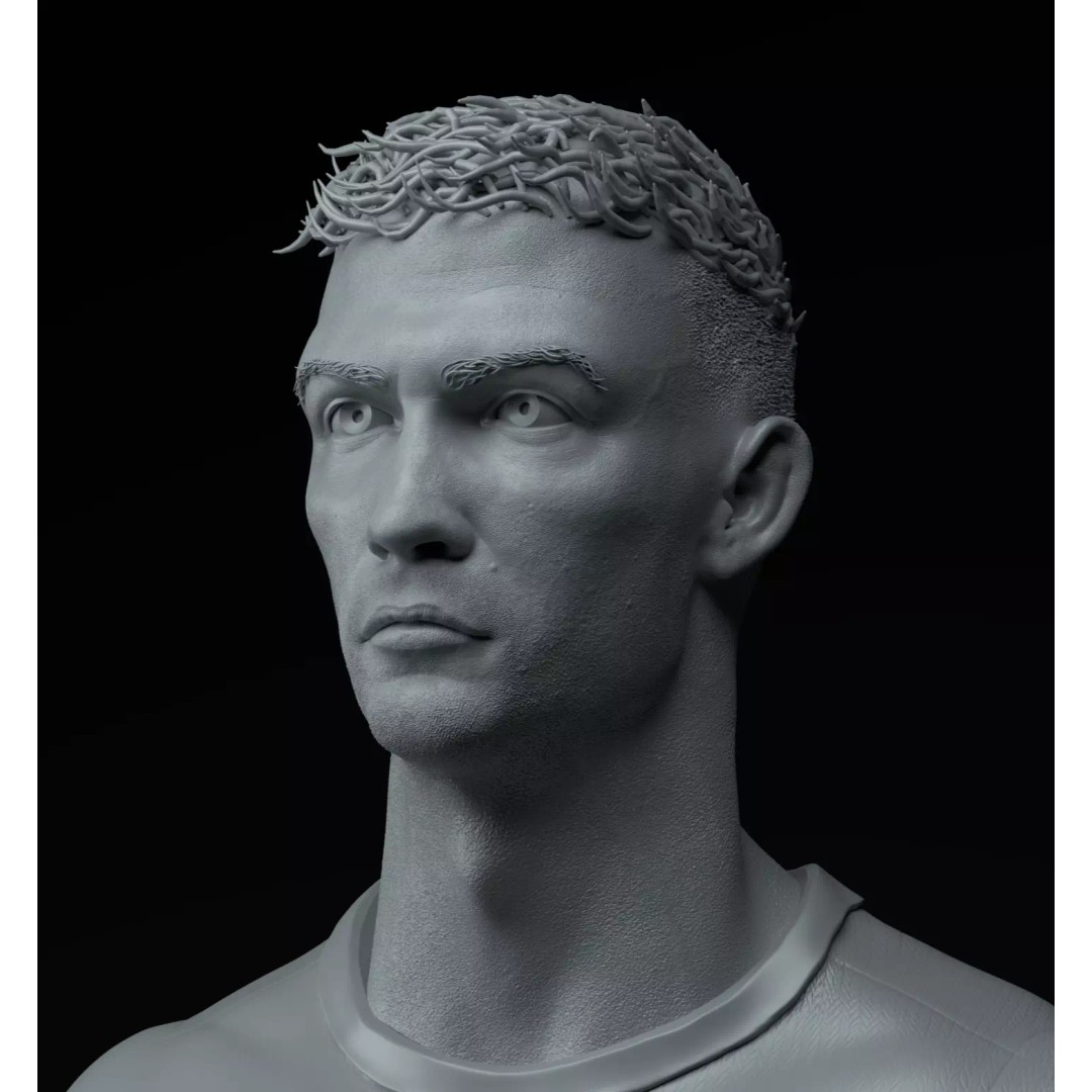 Cristiano Ronaldo 3D Model – Premium Trophy Diorama for Printing