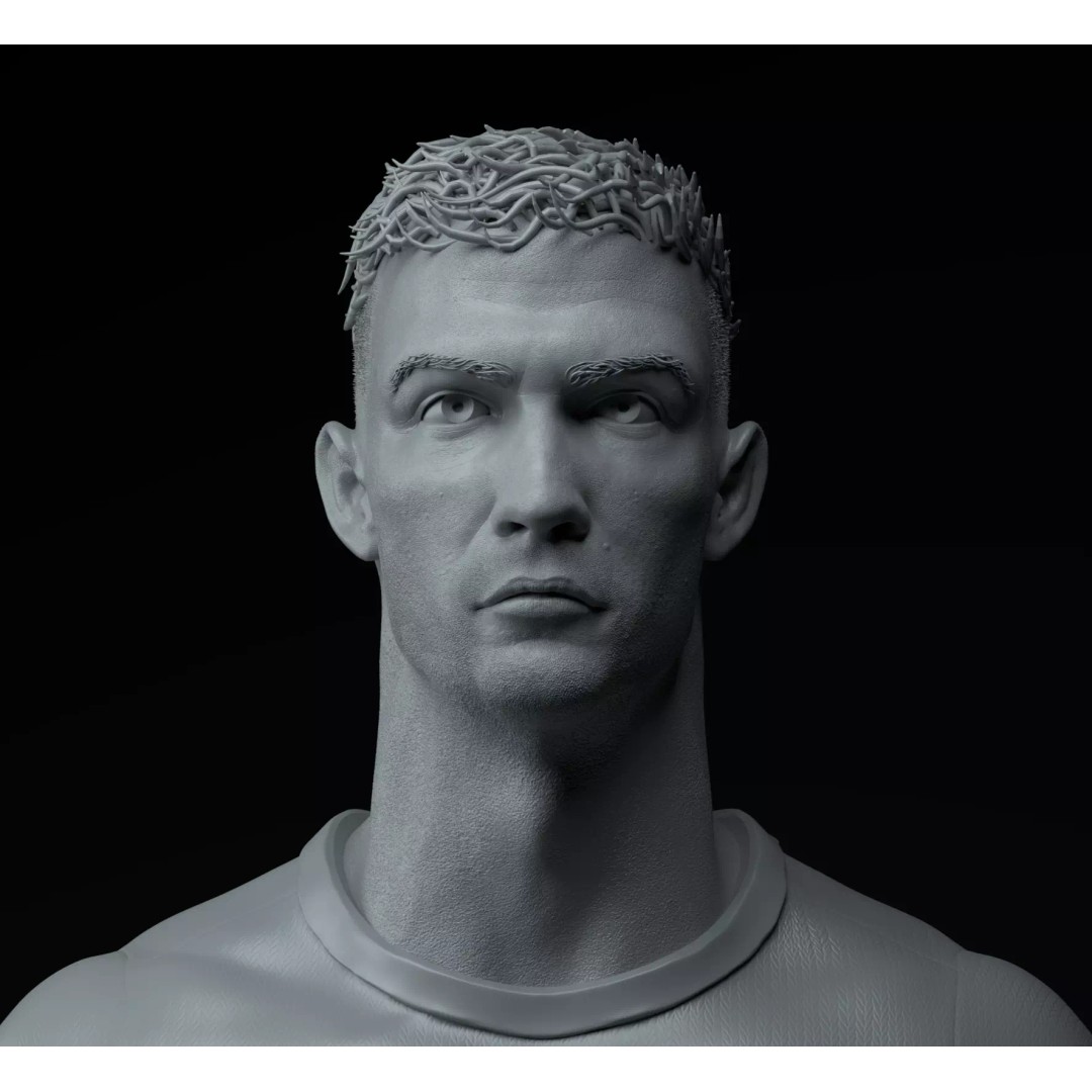 Cristiano Ronaldo 3D Model – Premium Trophy Diorama for Printing - View 16