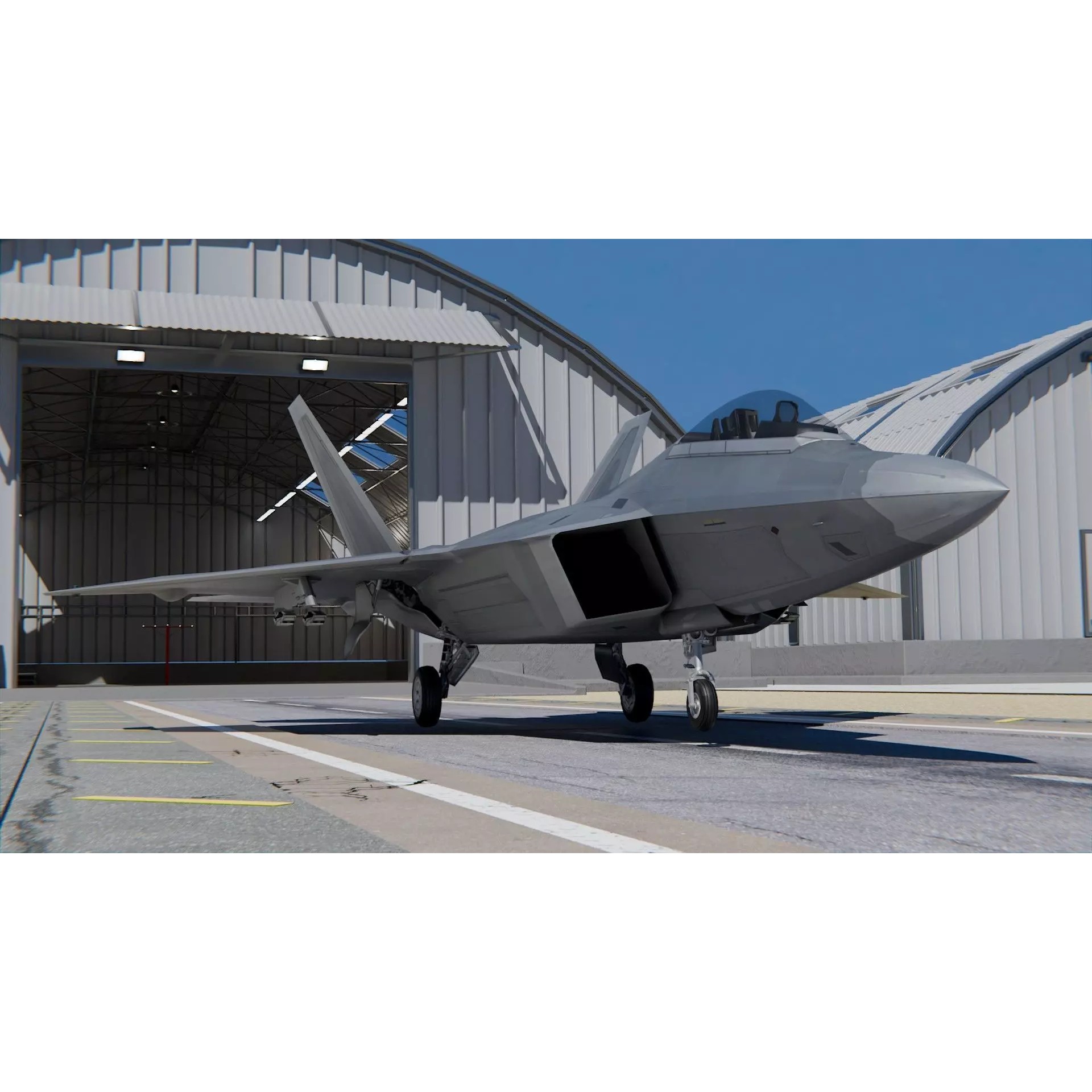 Lockheed Martin F-22 Raptor - Game-Ready 3D Model - View 2