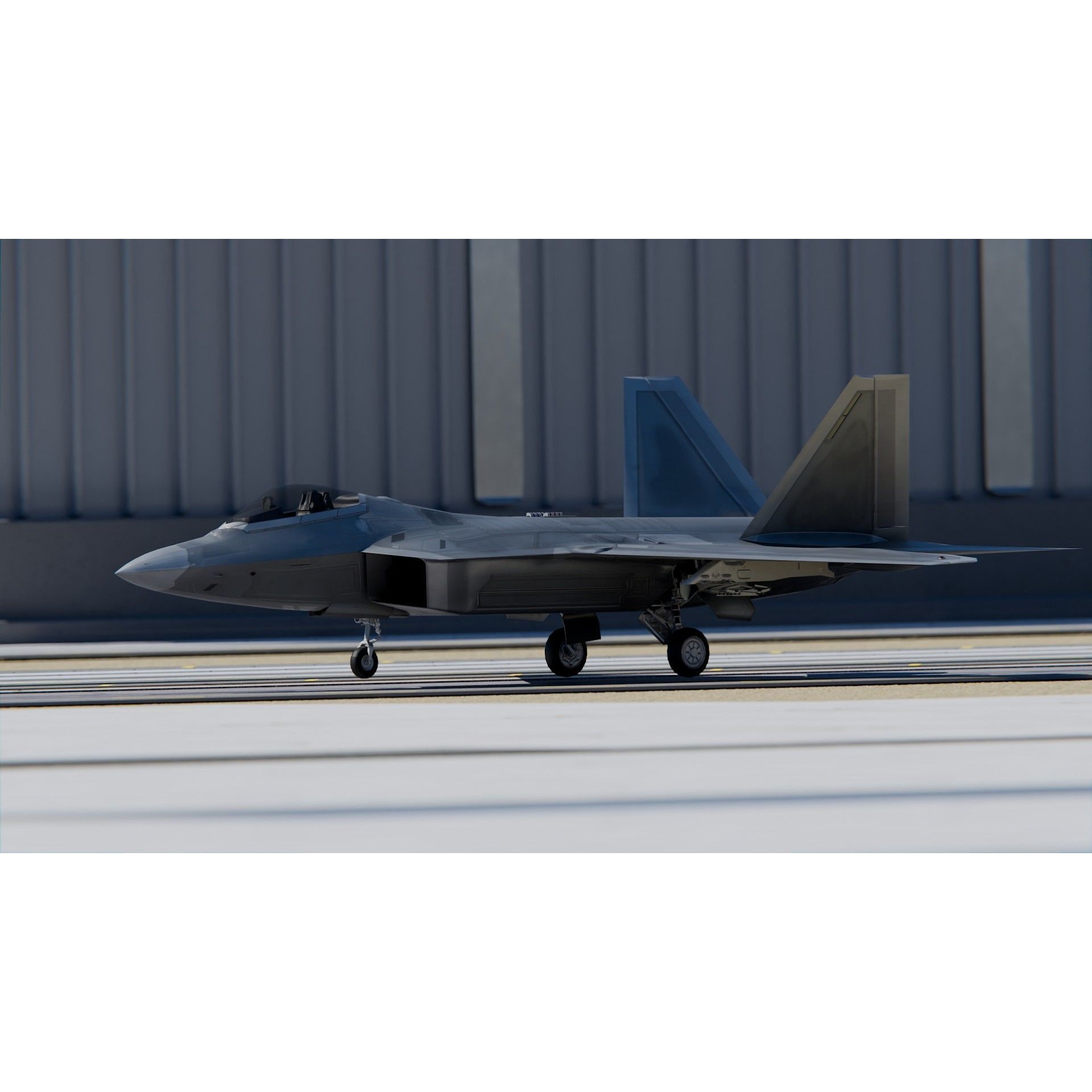 Lockheed Martin F-22 Raptor - Game-Ready 3D Model - View 3