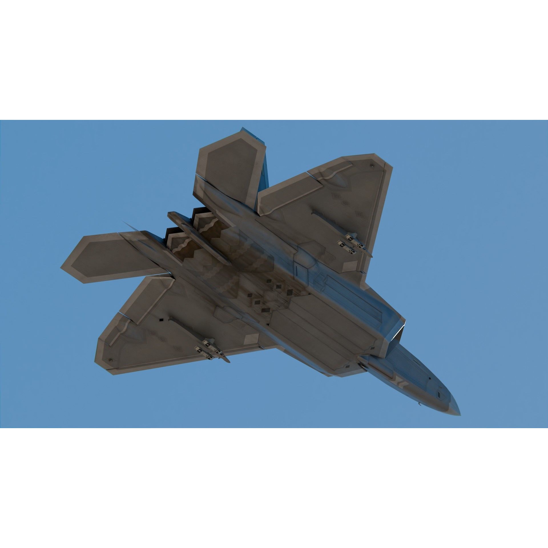 Lockheed Martin F-22 Raptor - Game-Ready 3D Model - View 5