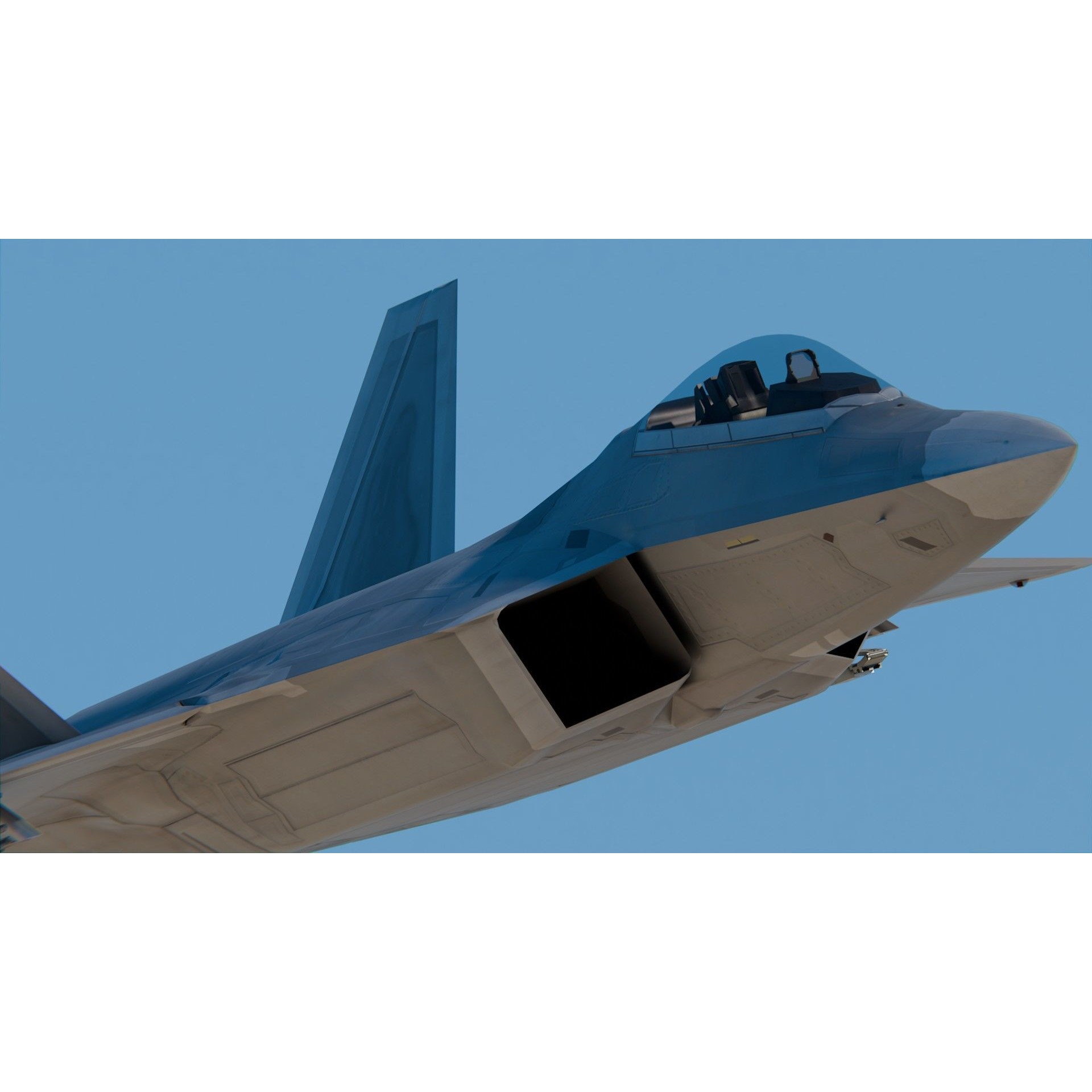 Lockheed Martin F-22 Raptor - Game-Ready 3D Model - View 7