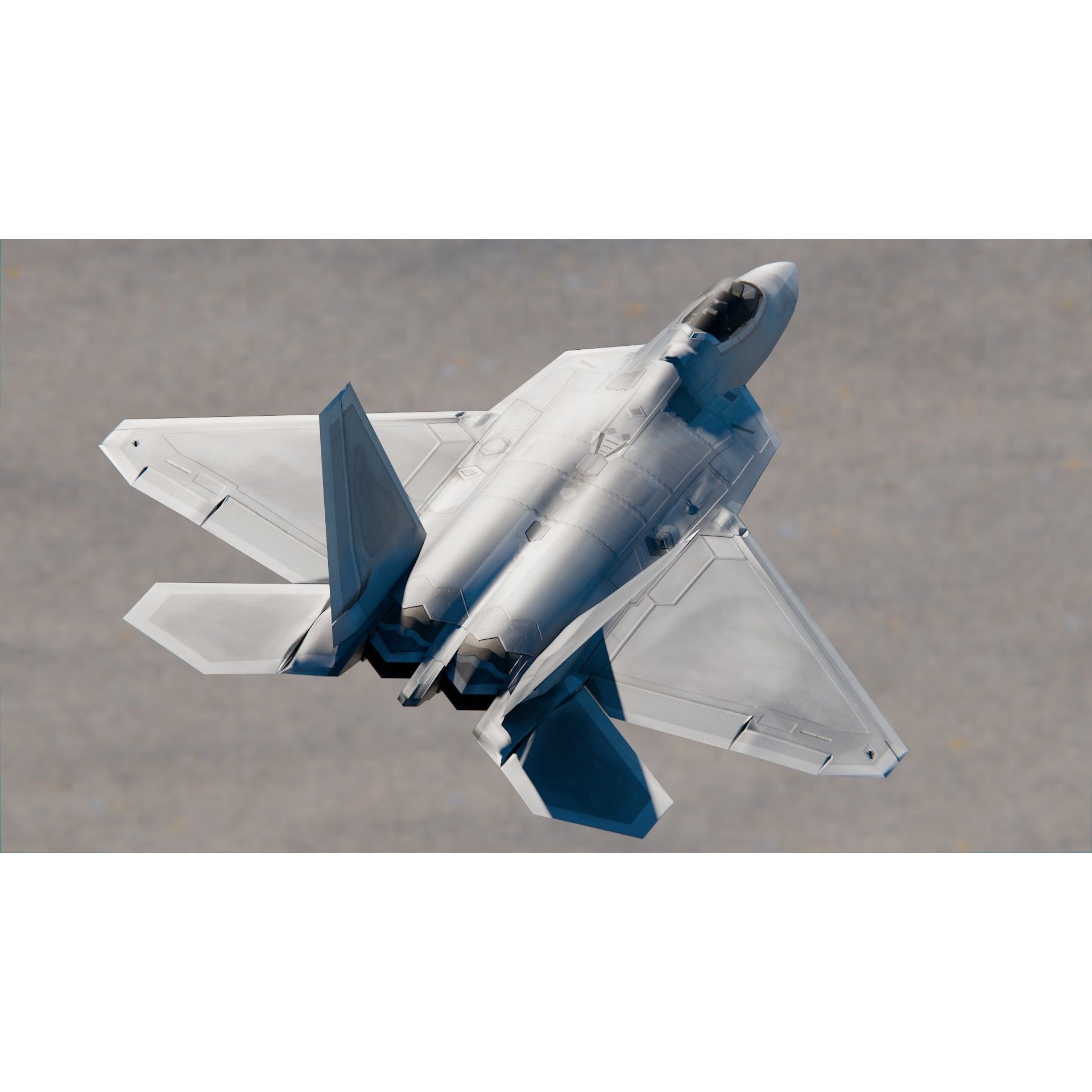 Lockheed Martin F-22 Raptor - Game-Ready 3D Model - View 8
