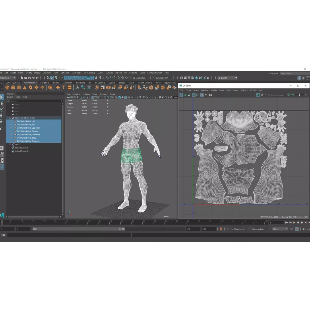 Stylized Male Female 3D Model – Rigged Low-Poly Game Asset, FBX