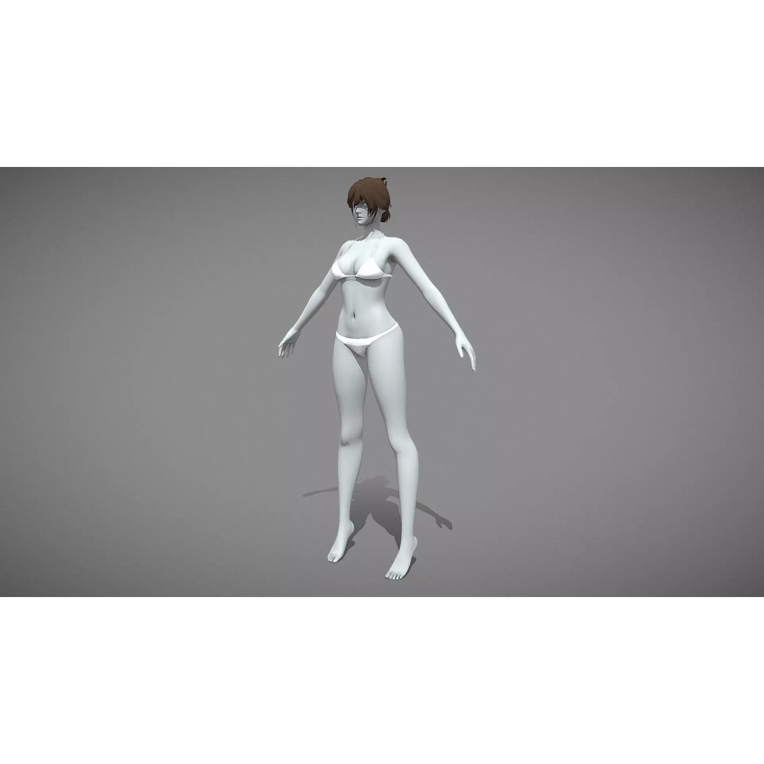Stylized Male Female 3D Model – Rigged Low-Poly Game Asset, FBX - View 10