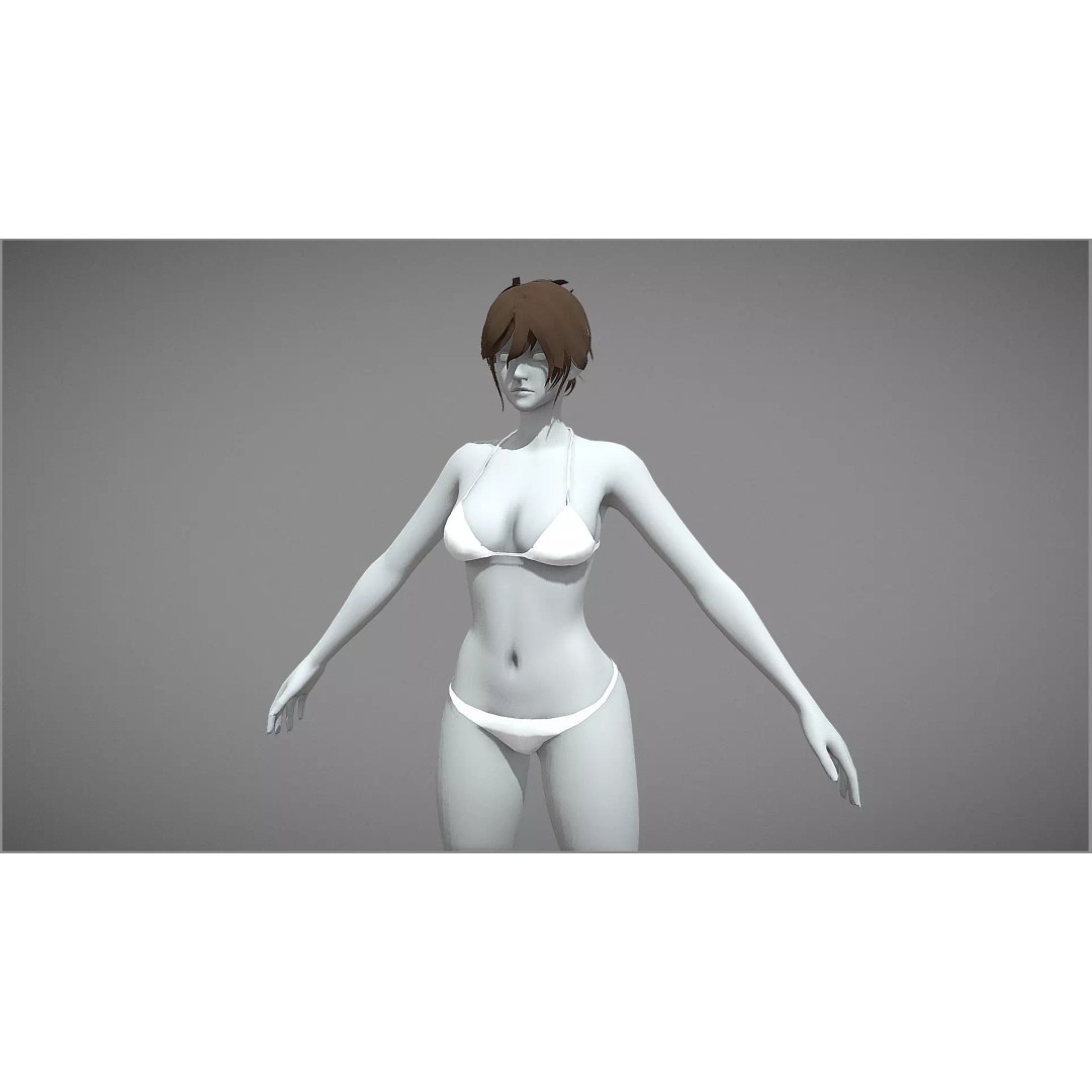 Stylized Male Female 3D Model – Rigged Low-Poly Game Asset, FBX - View 11