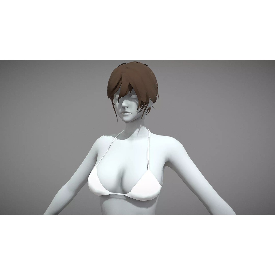 Stylized Male Female 3D Model – Rigged Low-Poly Game Asset, FBX - View 12
