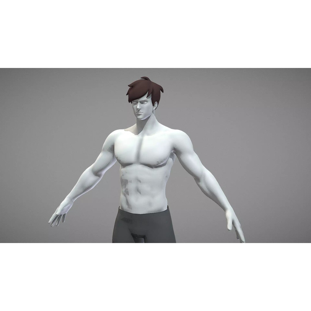 Stylized Male Female 3D Model – Rigged Low-Poly Game Asset, FBX - View 21