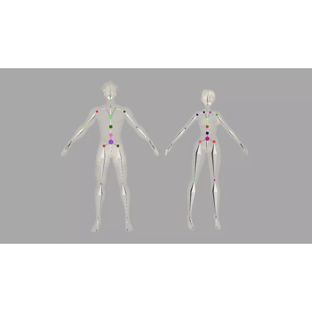Stylized Male Female 3D Model – Rigged Low-Poly Game Asset, FBX - View 5