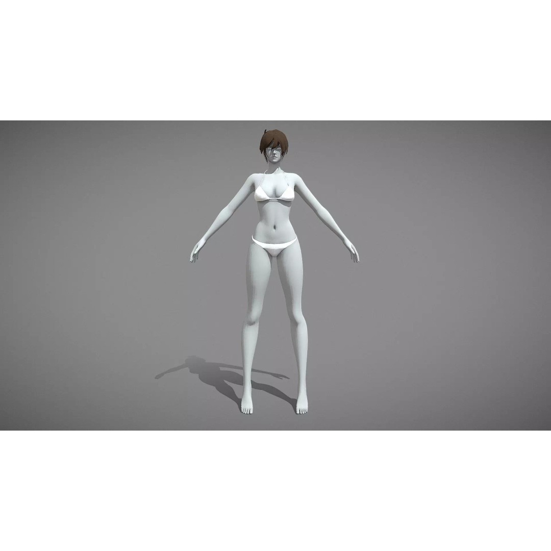 Stylized Male Female 3D Model – Rigged Low-Poly Game Asset, FBX - View 8