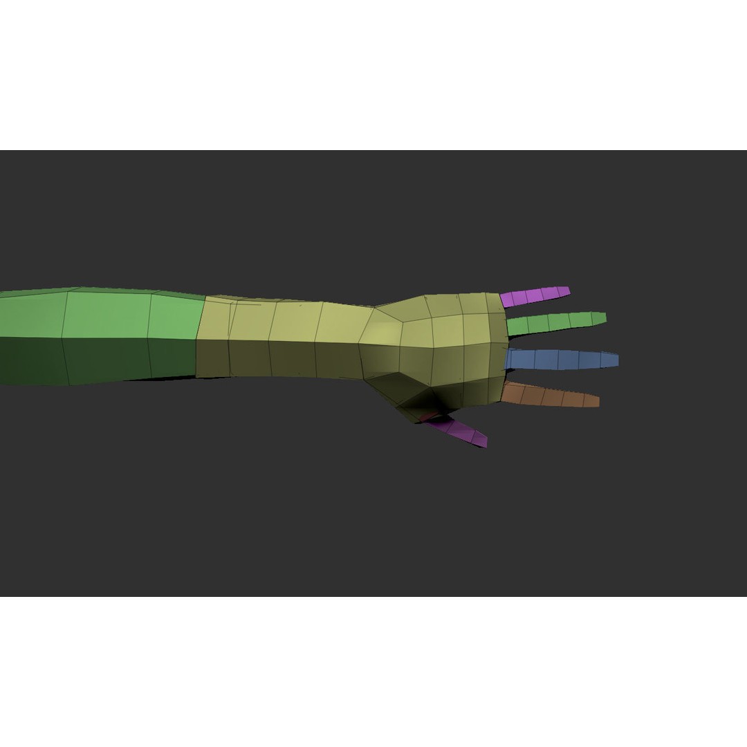Hand Wraps 3D Model – High Poly Character Anatomy Asset, FBX, OBJ - View 3