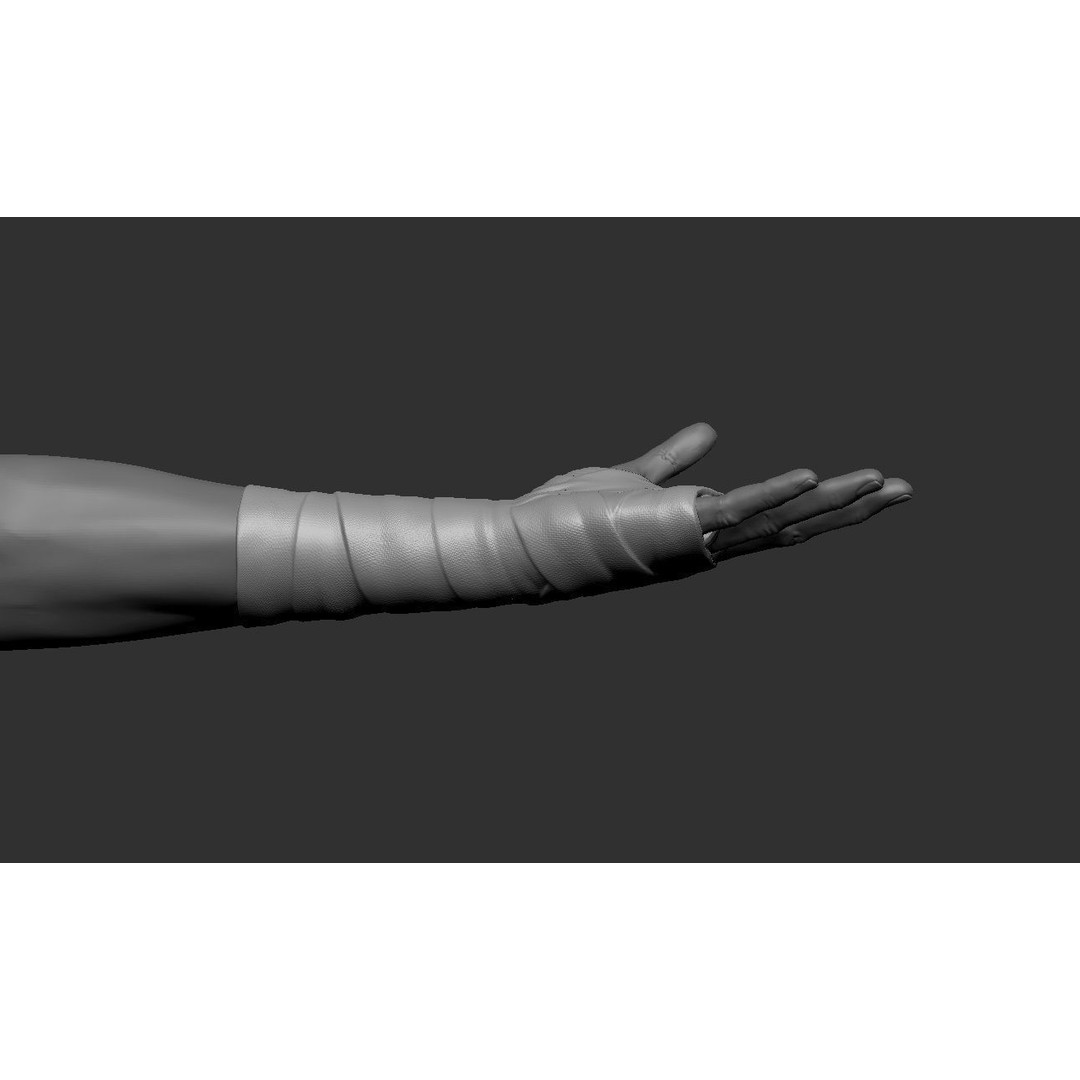 Hand Wraps 3D Model – High Poly Character Anatomy Asset, FBX, OBJ - View 6