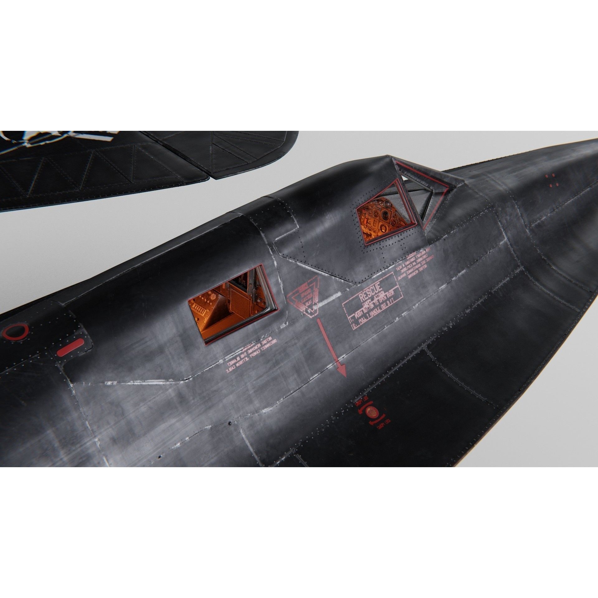 Lockheed SR-71 Blackbird - High-Poly 3D Model - View 11