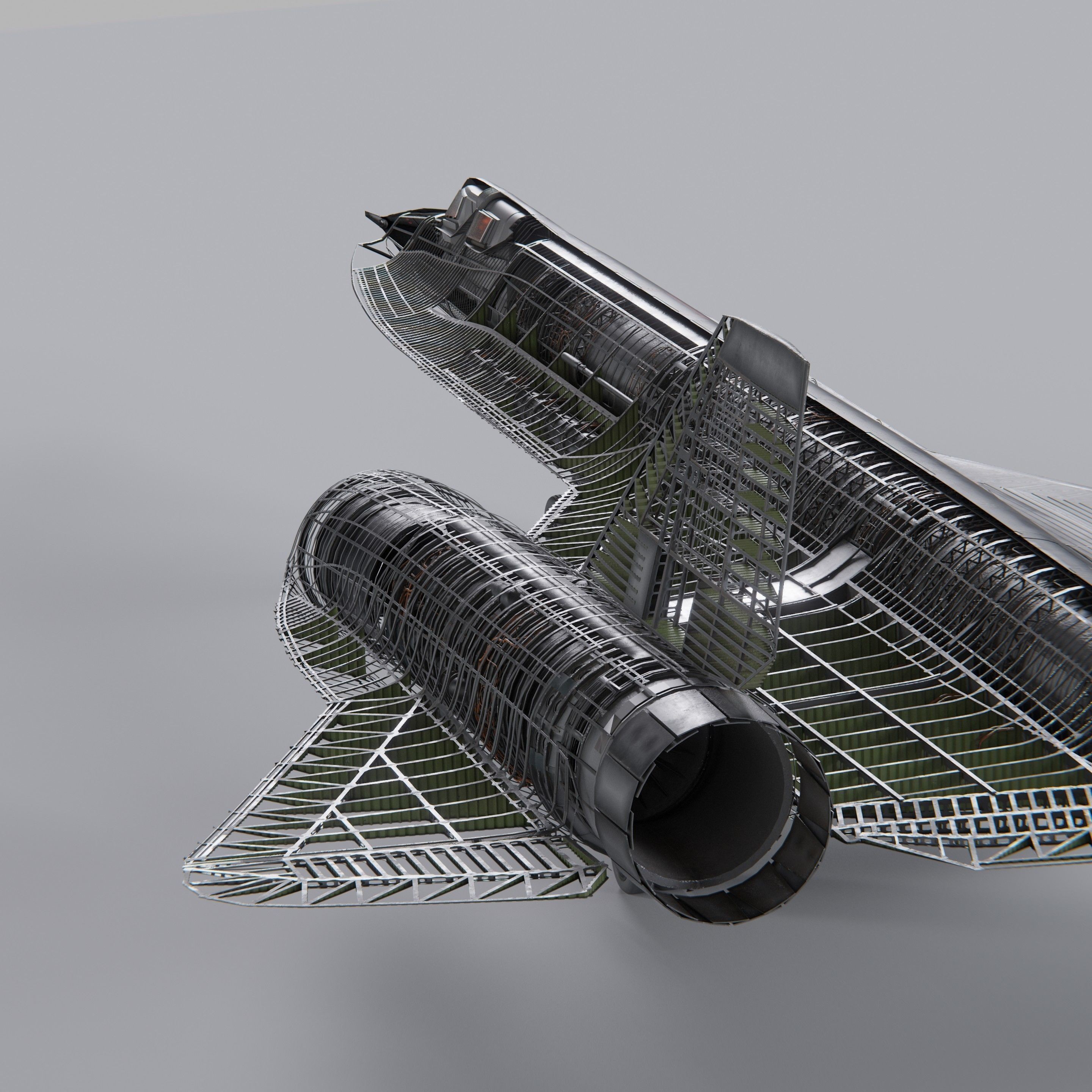 Lockheed SR-71 Blackbird - High-Poly 3D Model - View 18