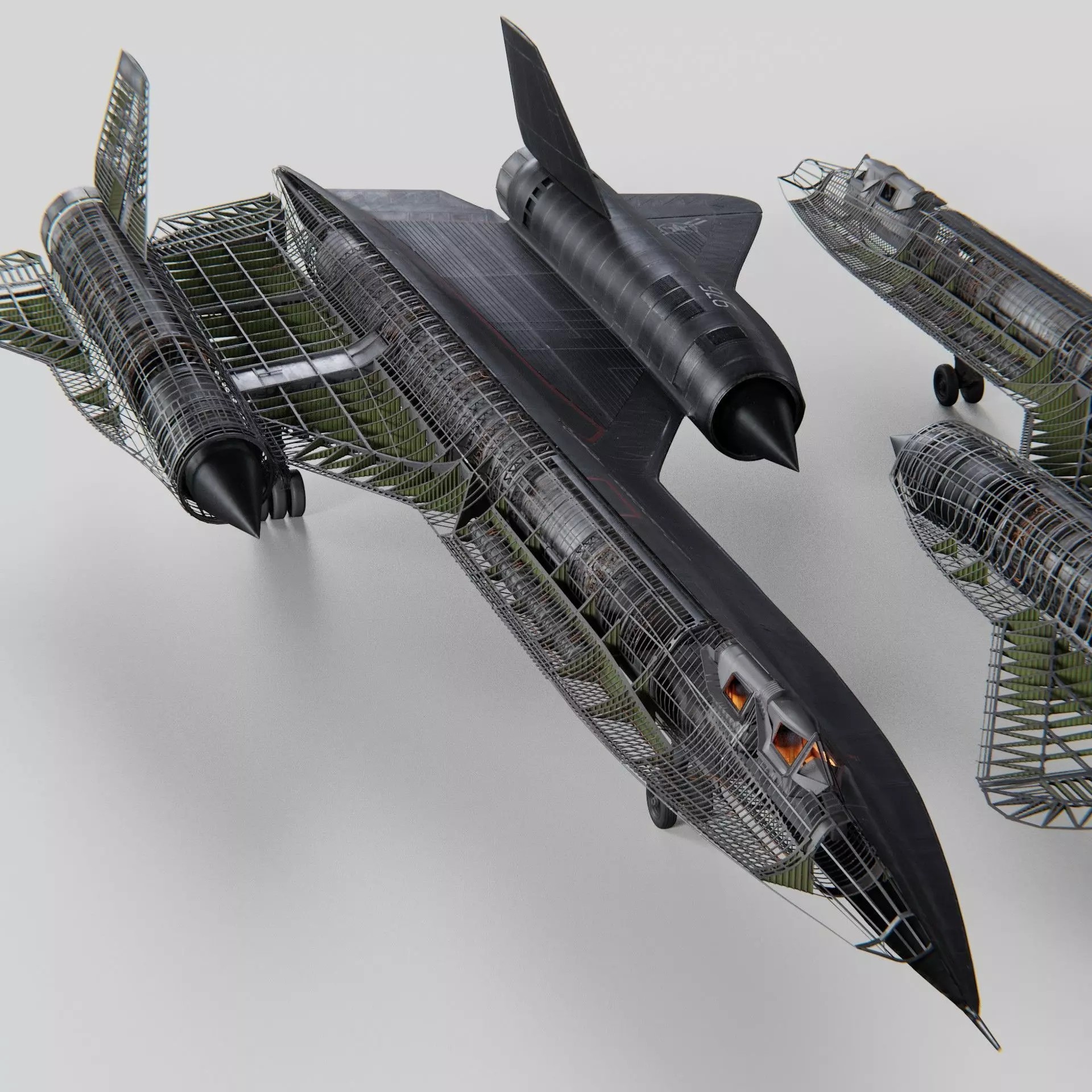 Lockheed SR-71 Blackbird - High-Poly 3D Model - View 2