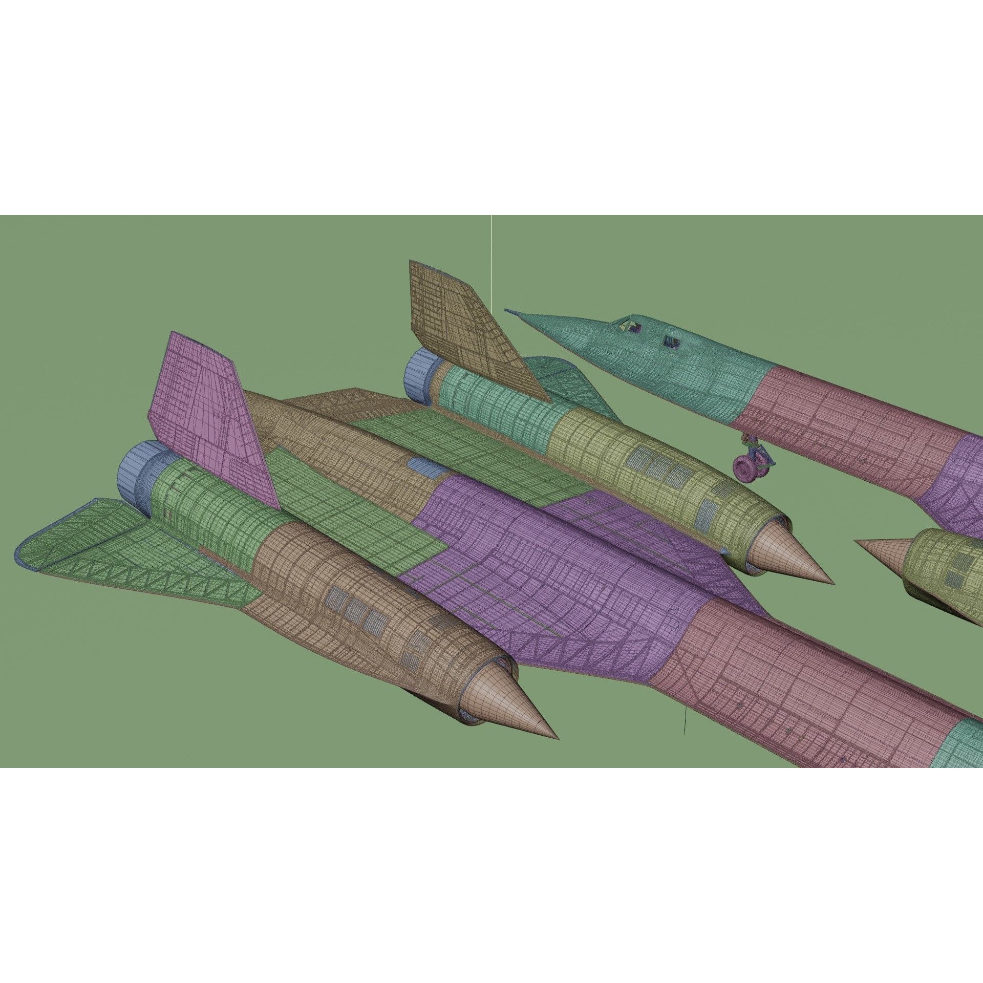 Lockheed SR-71 Blackbird - High-Poly 3D Model - View 22