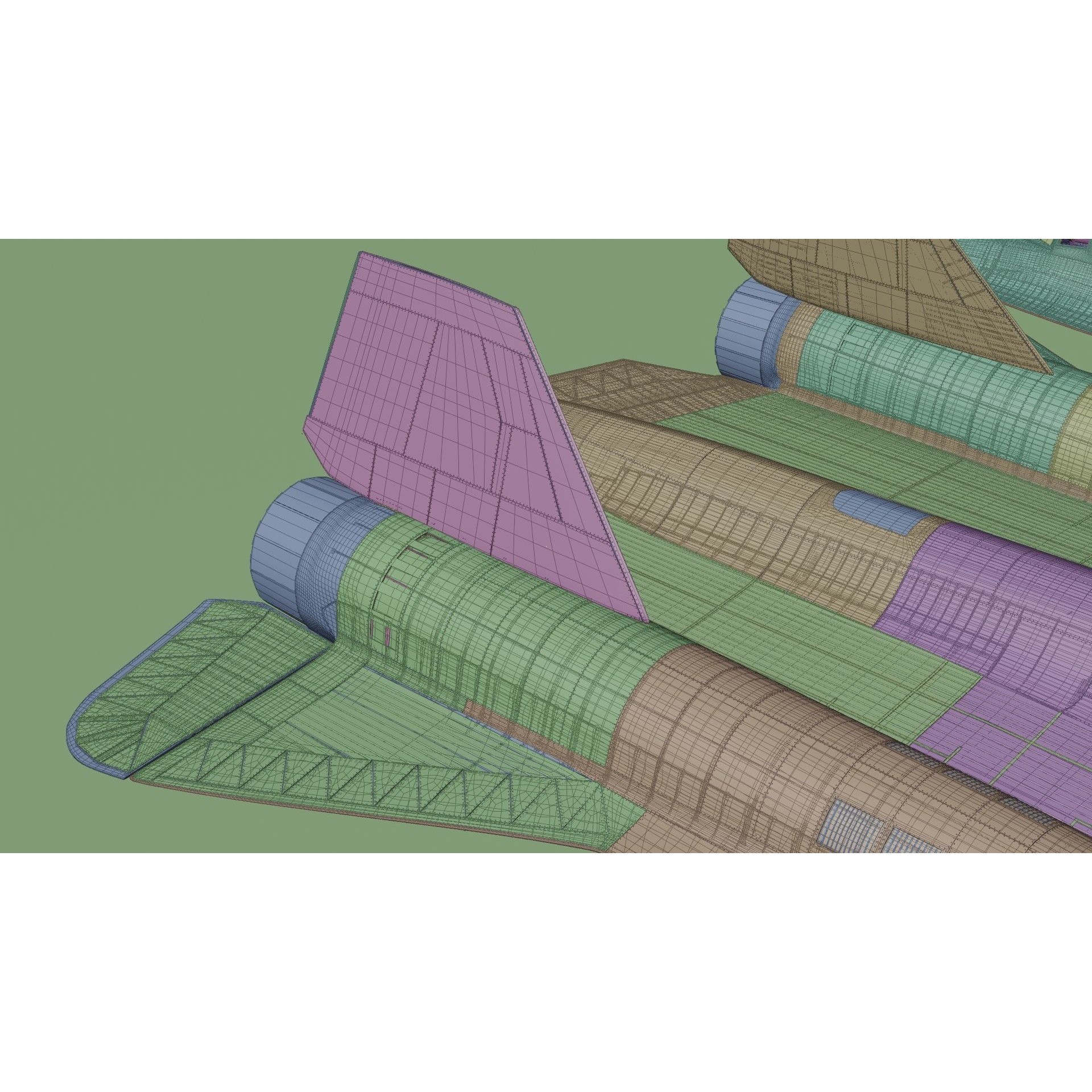 Lockheed SR-71 Blackbird - High-Poly 3D Model - View 23