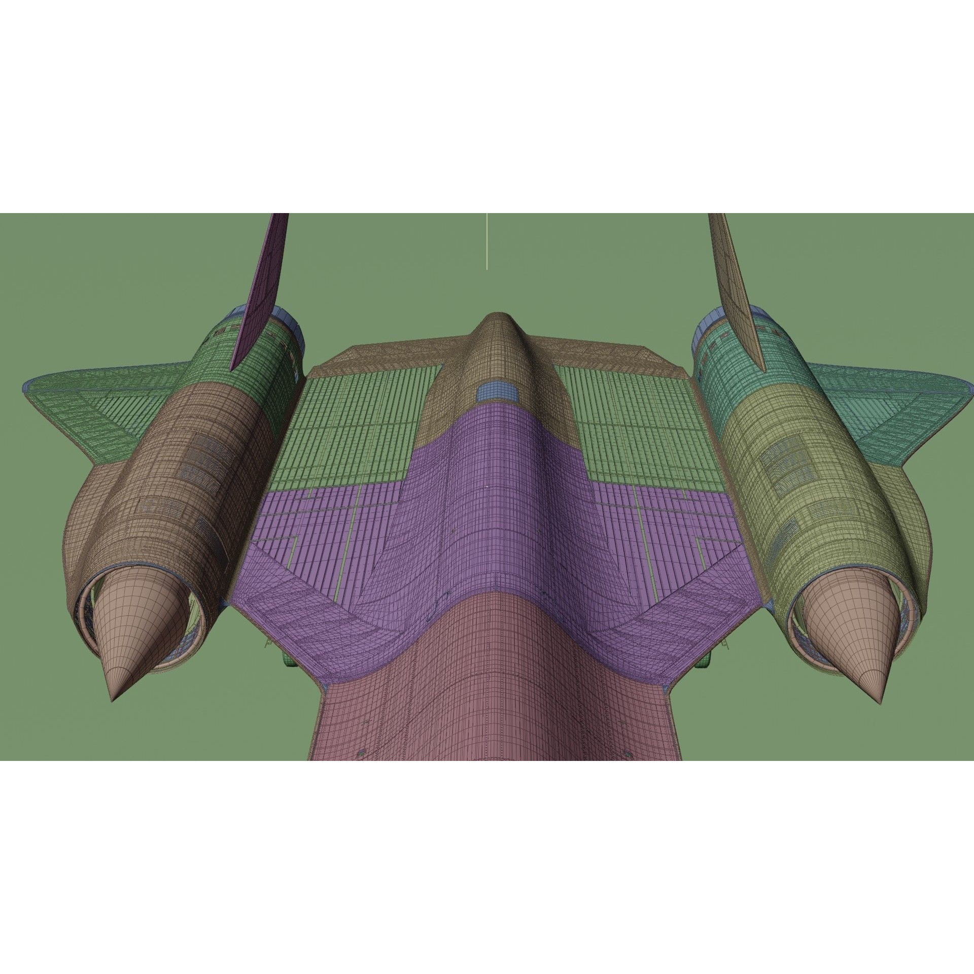 Lockheed SR-71 Blackbird - High-Poly 3D Model - View 24