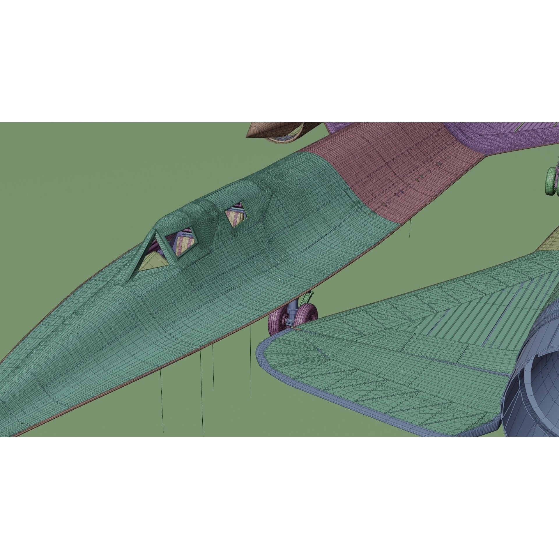 Lockheed SR-71 Blackbird - High-Poly 3D Model - View 25