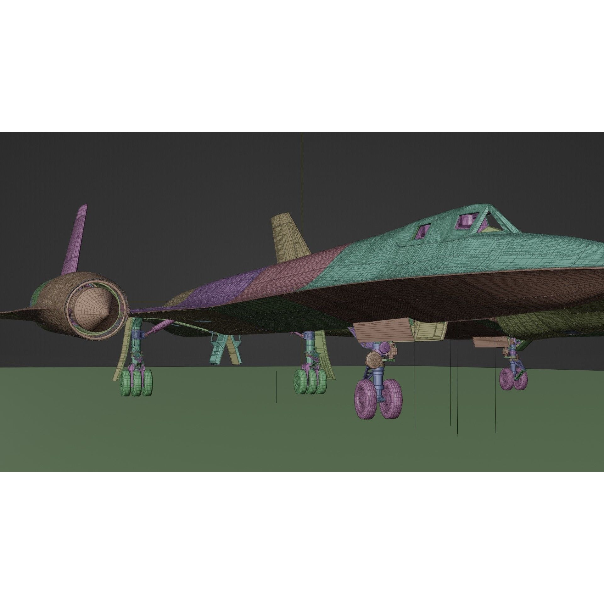 Lockheed SR-71 Blackbird - High-Poly 3D Model - View 27