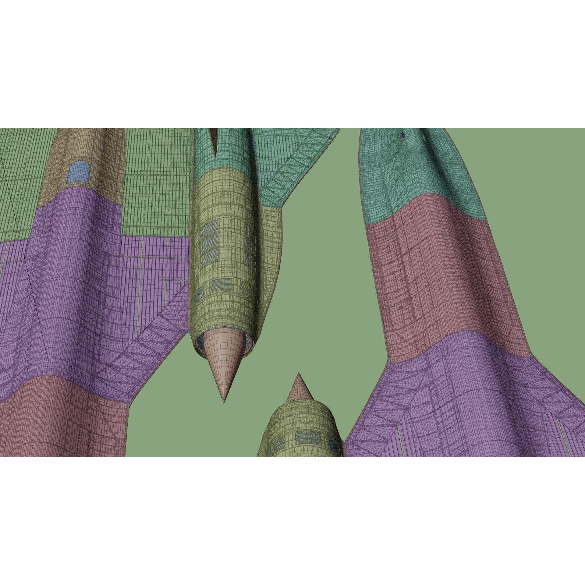 Lockheed SR-71 Blackbird - High-Poly 3D Model - View 30