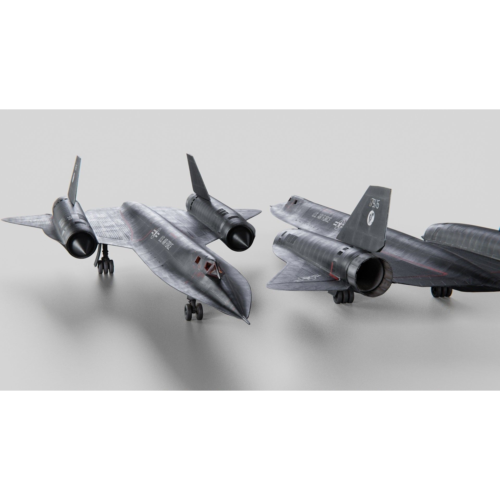 Lockheed SR-71 Blackbird - High-Poly 3D Model - View 4
