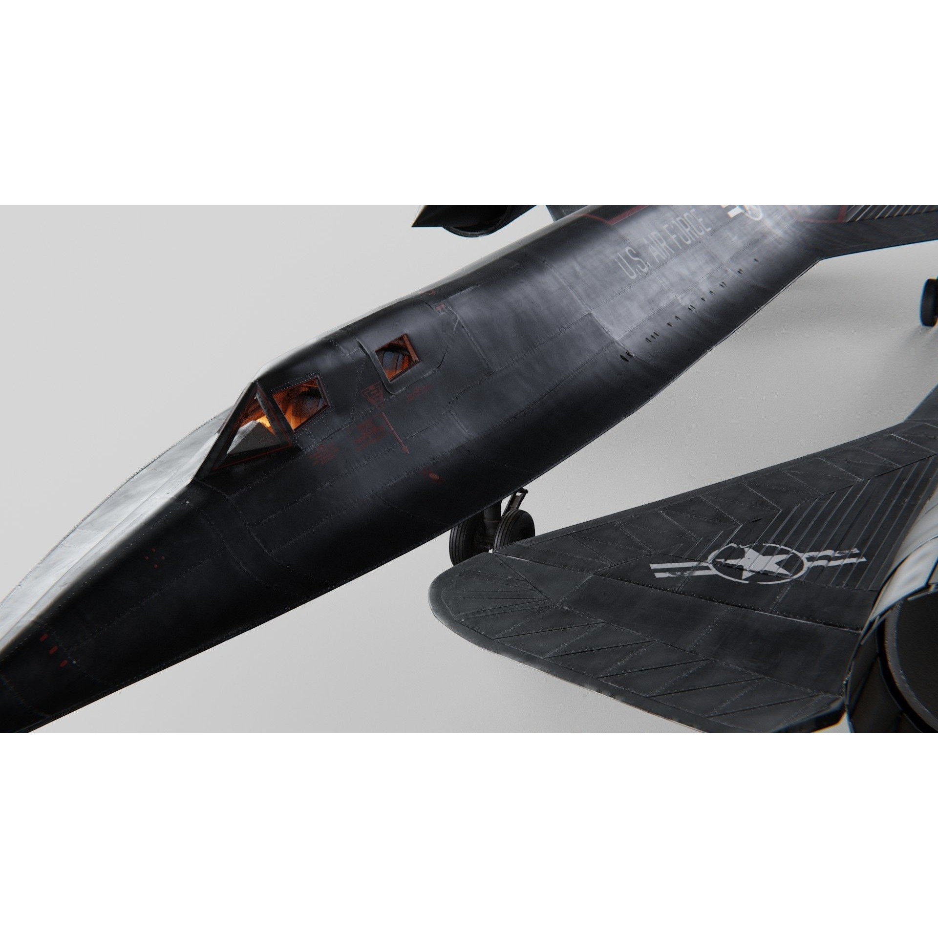 Lockheed SR-71 Blackbird - High-Poly 3D Model - View 8