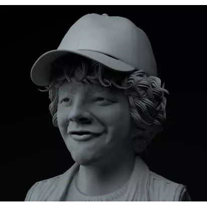 Dustin Henderson 3D Model – Premium Bust for Printing, STL