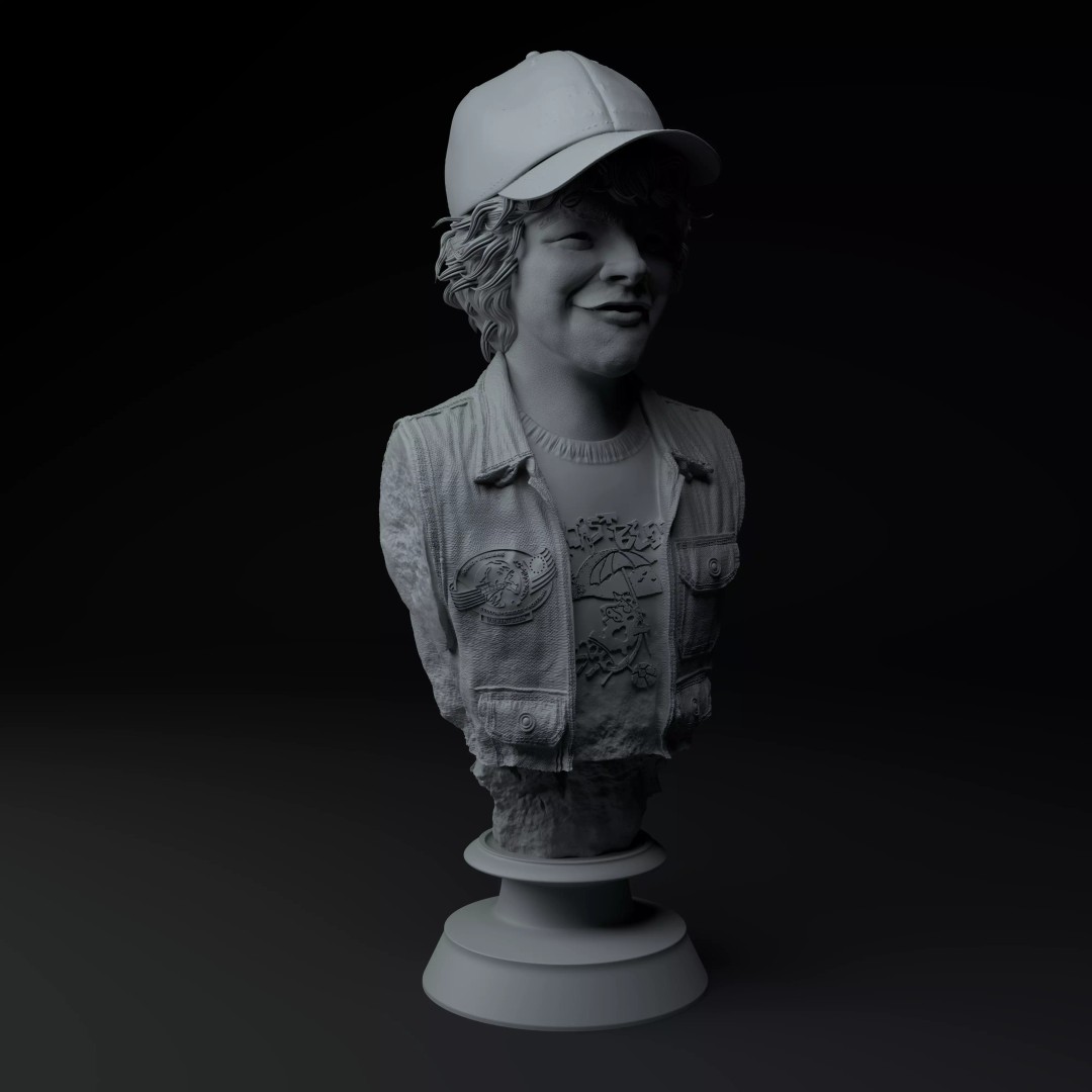Dustin Henderson 3D Model – Premium Bust for Printing, STL - View 10