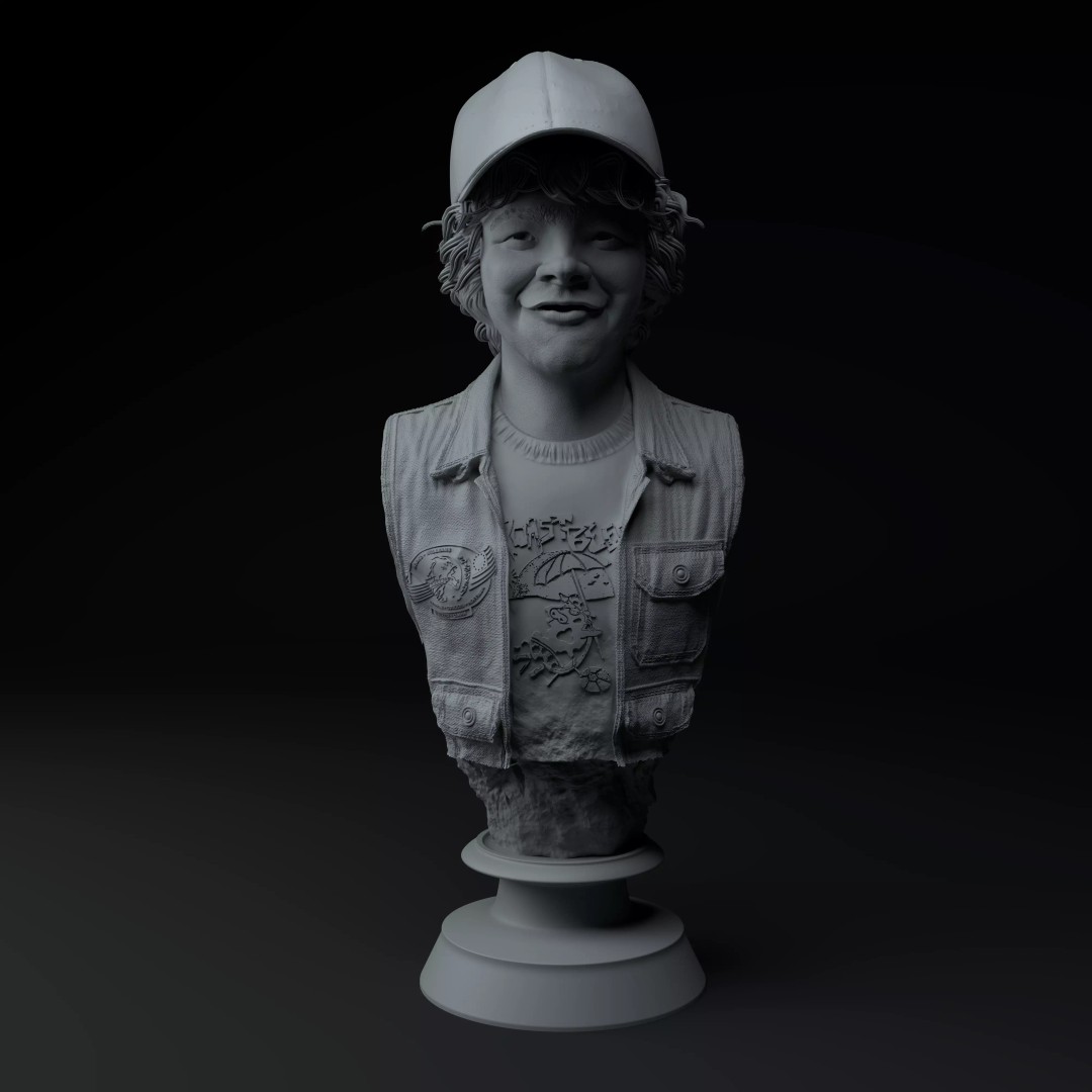 Dustin Henderson 3D Model – Premium Bust for Printing, STL - View 4