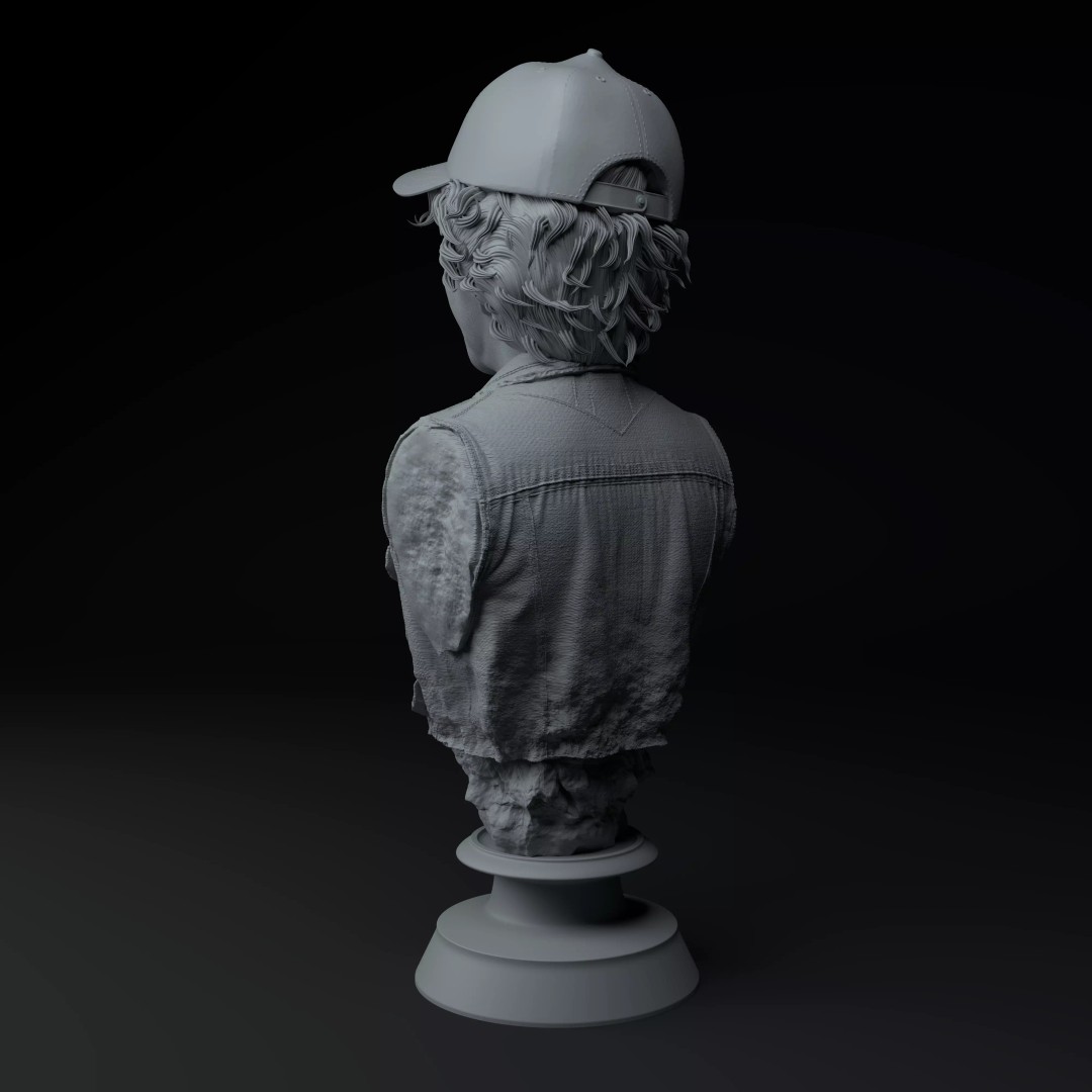 Dustin Henderson 3D Model – Premium Bust for Printing, STL - View 6