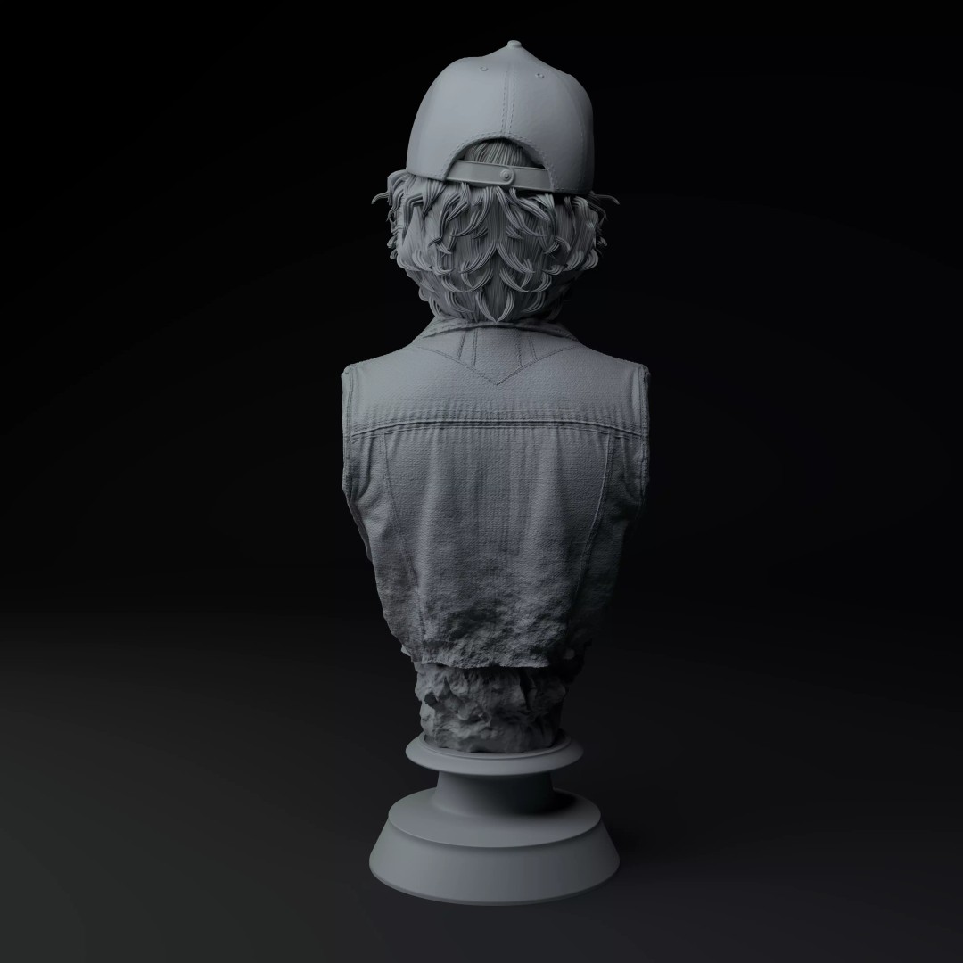 Dustin Henderson 3D Model – Premium Bust for Printing, STL - View 7