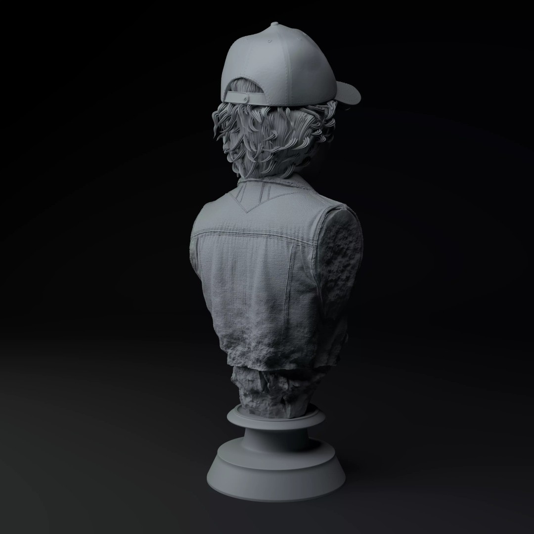 Dustin Henderson 3D Model – Premium Bust for Printing, STL - View 8