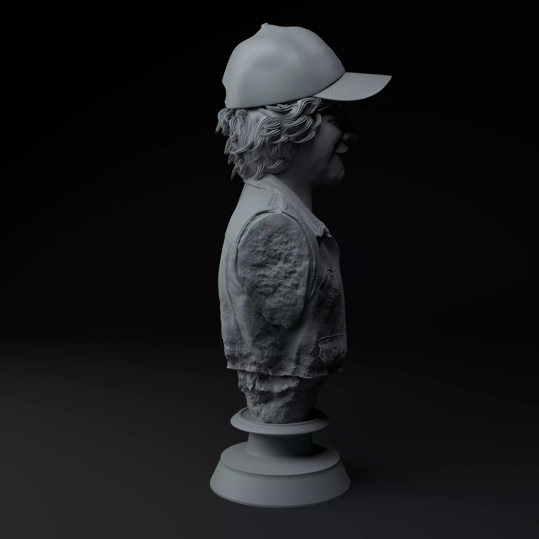Dustin Henderson 3D Model – Premium Bust for Printing, STL - View 9