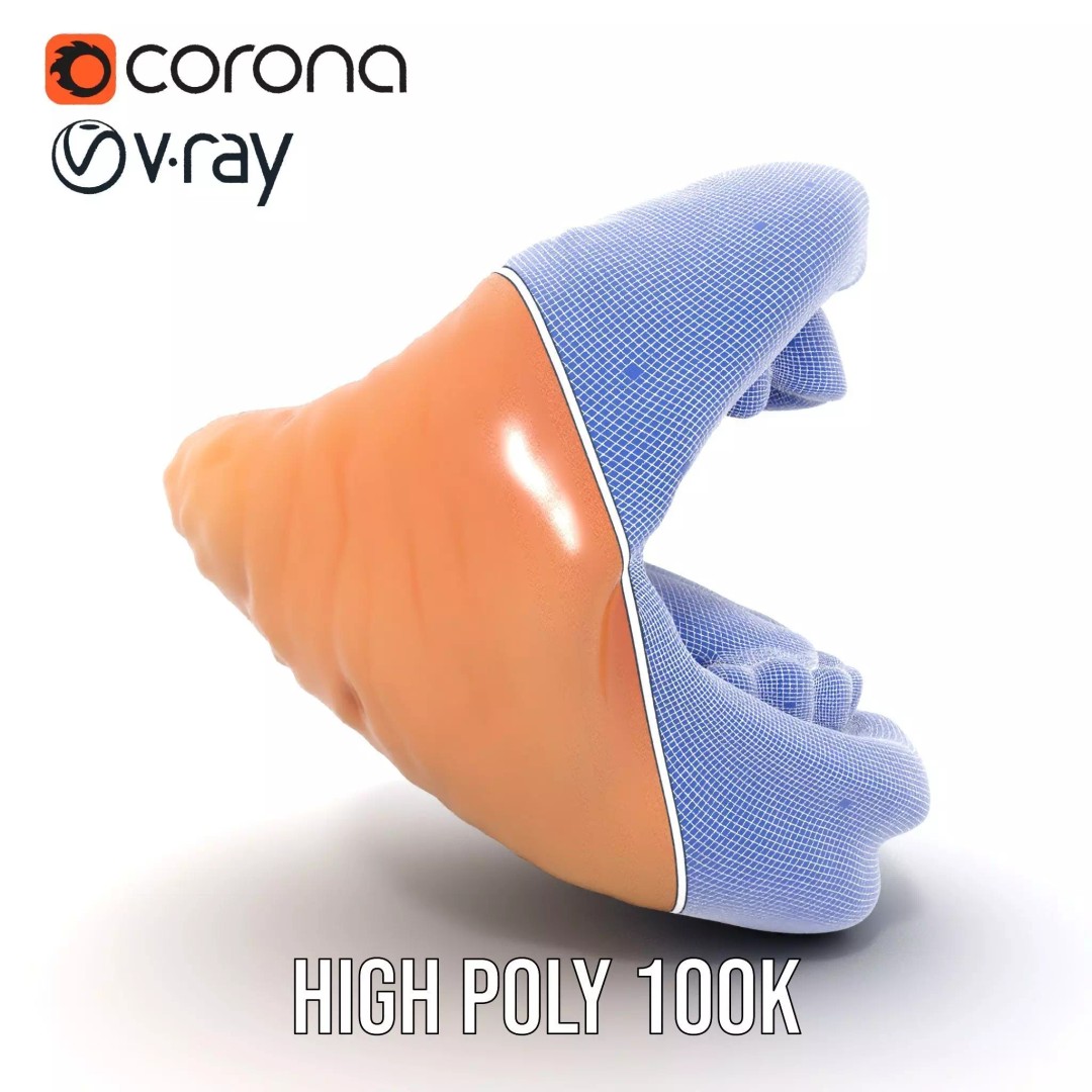 Realistic Human Mouth 3D Model – Low Poly PBR Asset, FBX