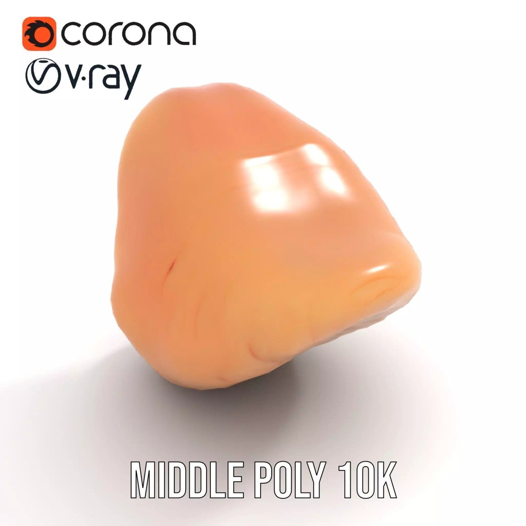 Realistic Human Mouth 3D Model – Low Poly PBR Asset, FBX - View 14